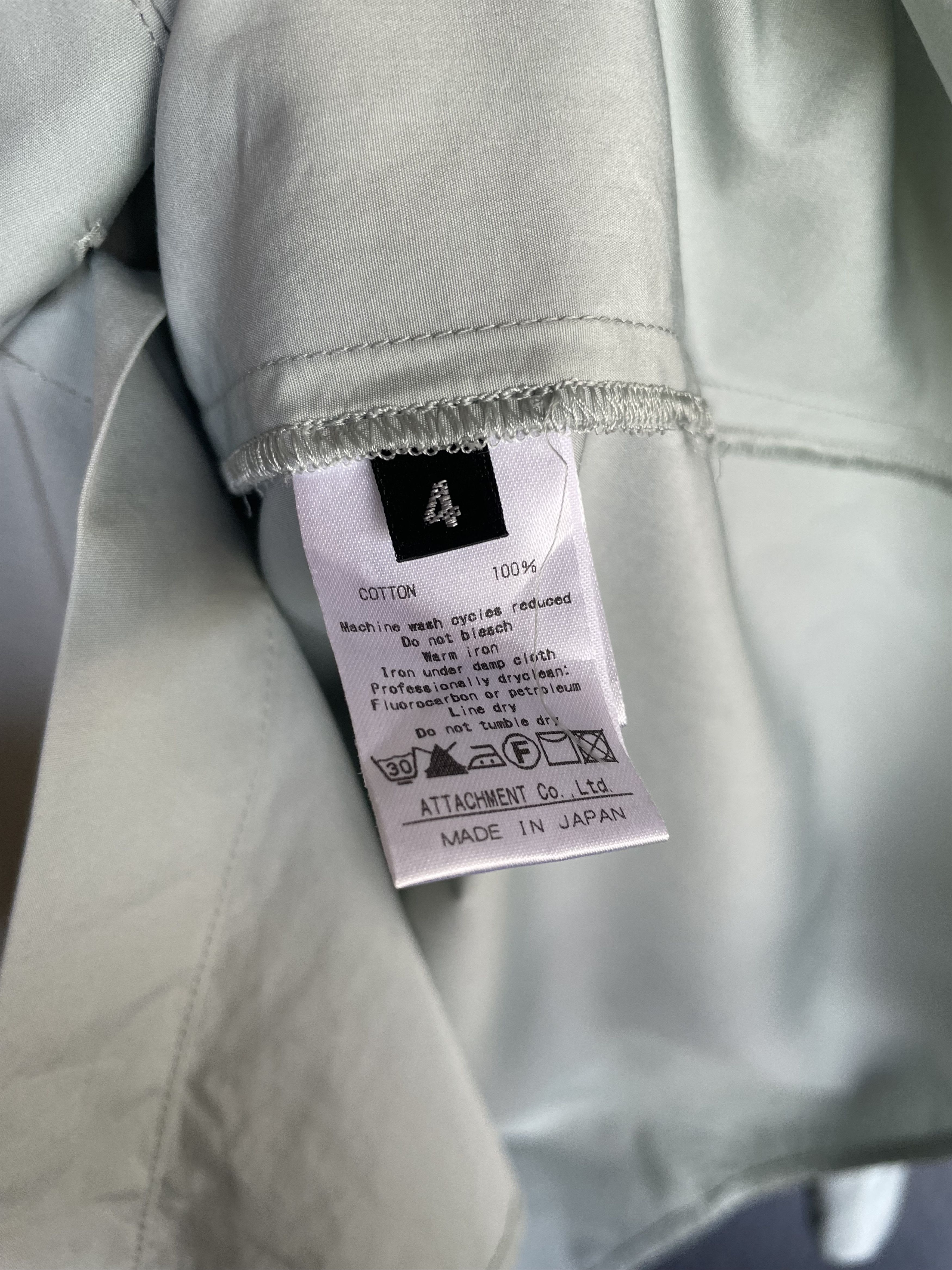 Japanese Brand Kazuyuki Kumagai Attachment Blue Collar Button Up Size US XL / EU 56 / 4 - 11 Thumbnail