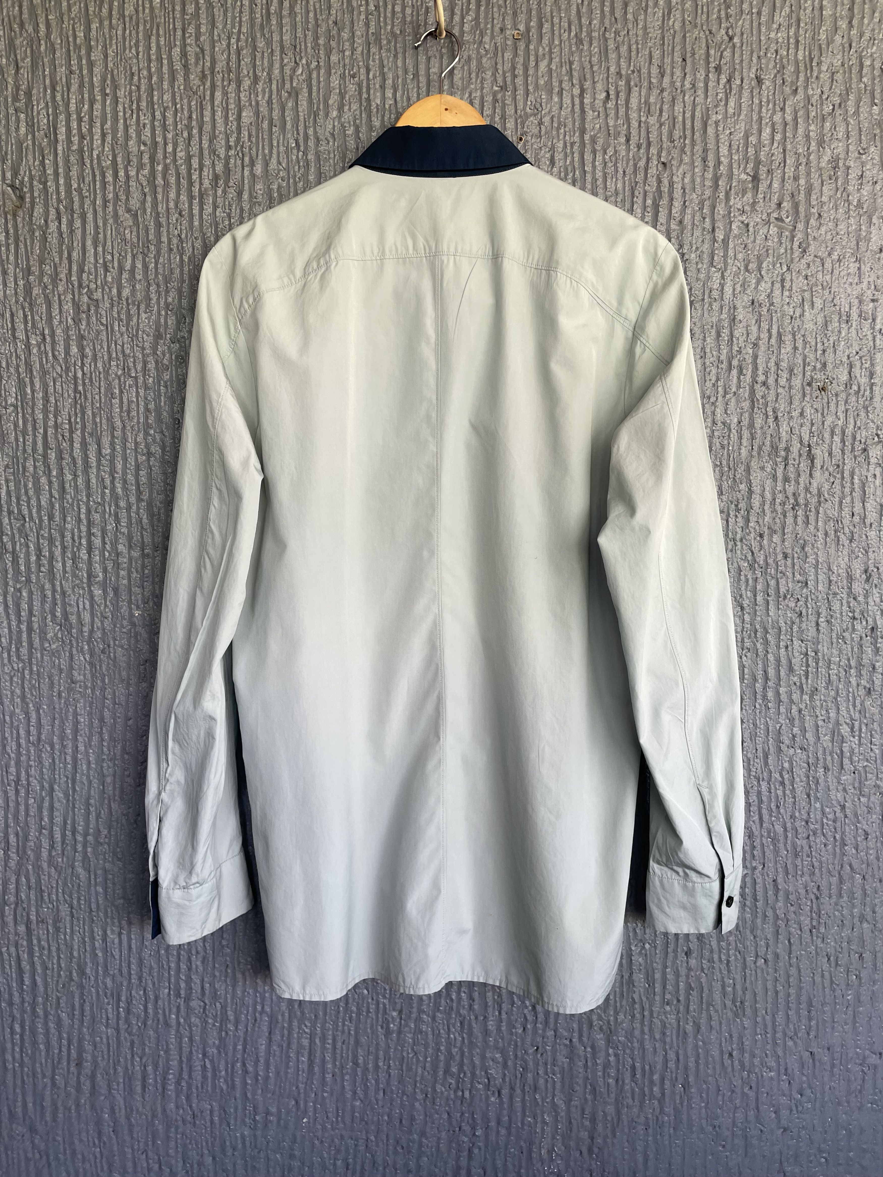 Japanese Brand Kazuyuki Kumagai Attachment Blue Collar Button Up Size US XL / EU 56 / 4 - 9 Thumbnail