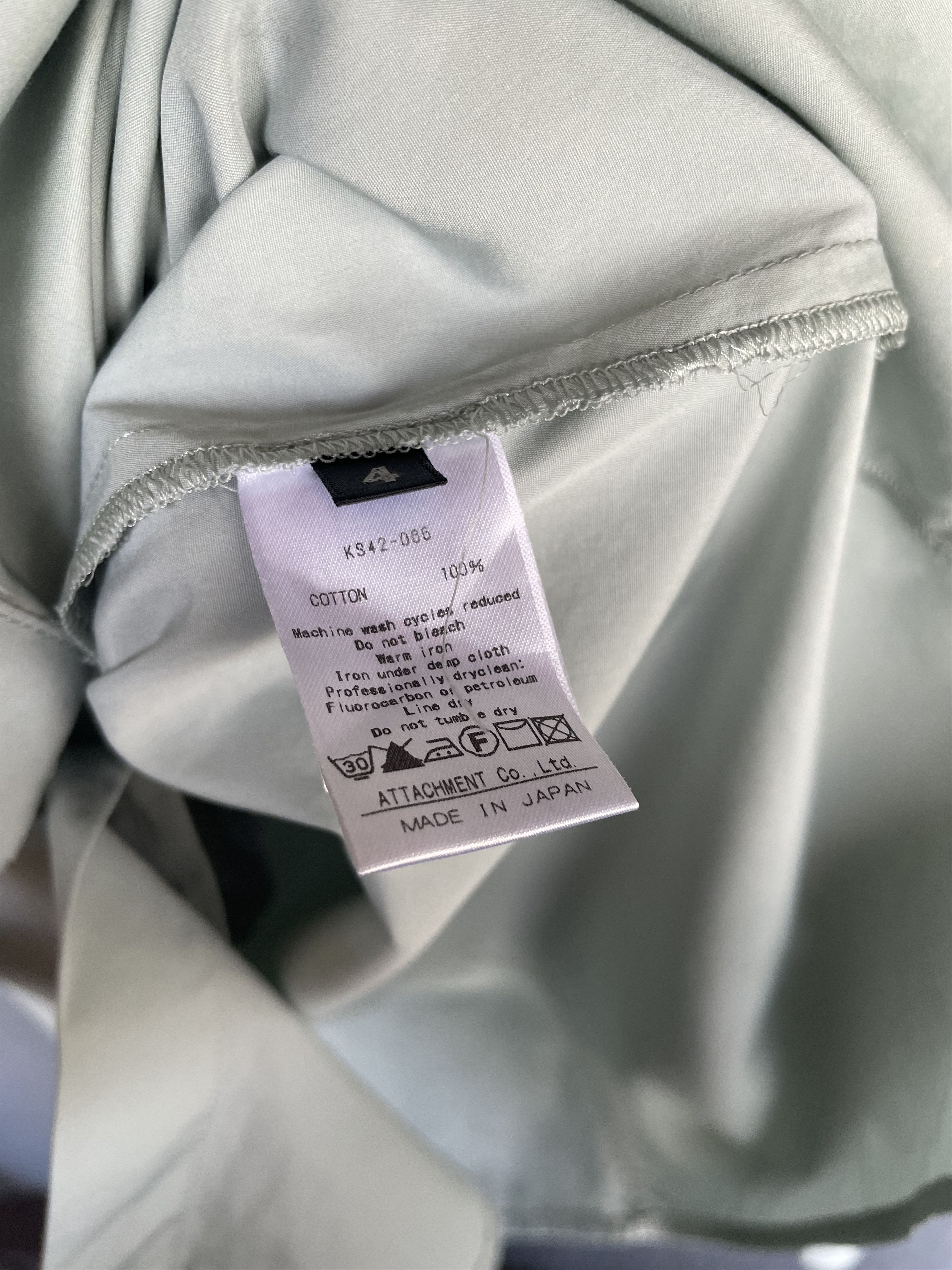 Japanese Brand Kazuyuki Kumagai Attachment Blue Collar Button Up Size US XL / EU 56 / 4 - 10 Thumbnail