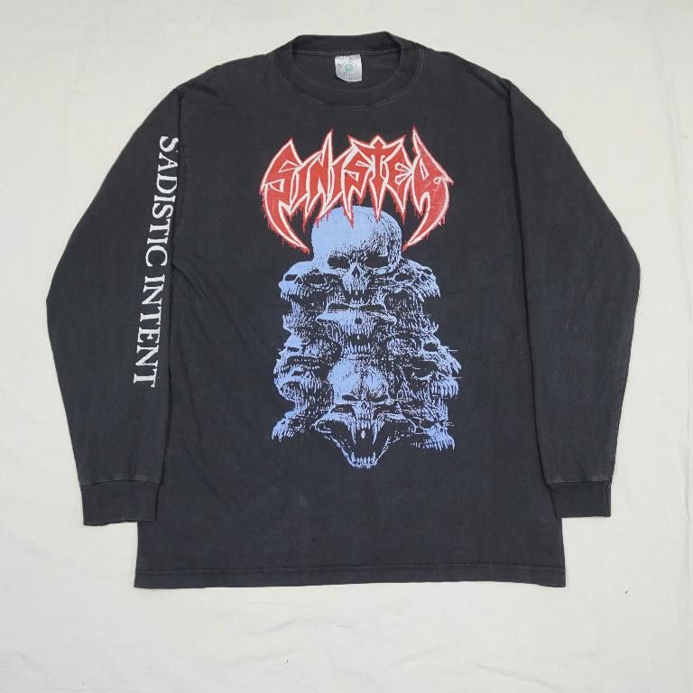 Band Tees × Vintage 90's Sinister "Diabolical Summoning" L/S Shirt Size US L / EU 52-54 / 3 - 1 Thumbnail