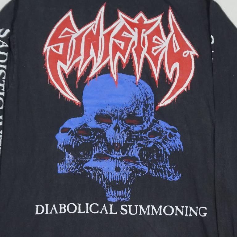 Band Tees × Vintage 90's Sinister "Diabolical Summoning" L/S Shirt Size US L / EU 52-54 / 3 - 6 Thumbnail