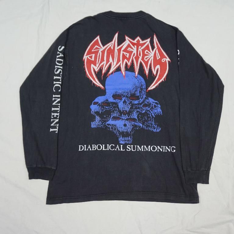 Band Tees × Vintage 90's Sinister "Diabolical Summoning" L/S Shirt Size US L / EU 52-54 / 3 - 2 Thumbnail