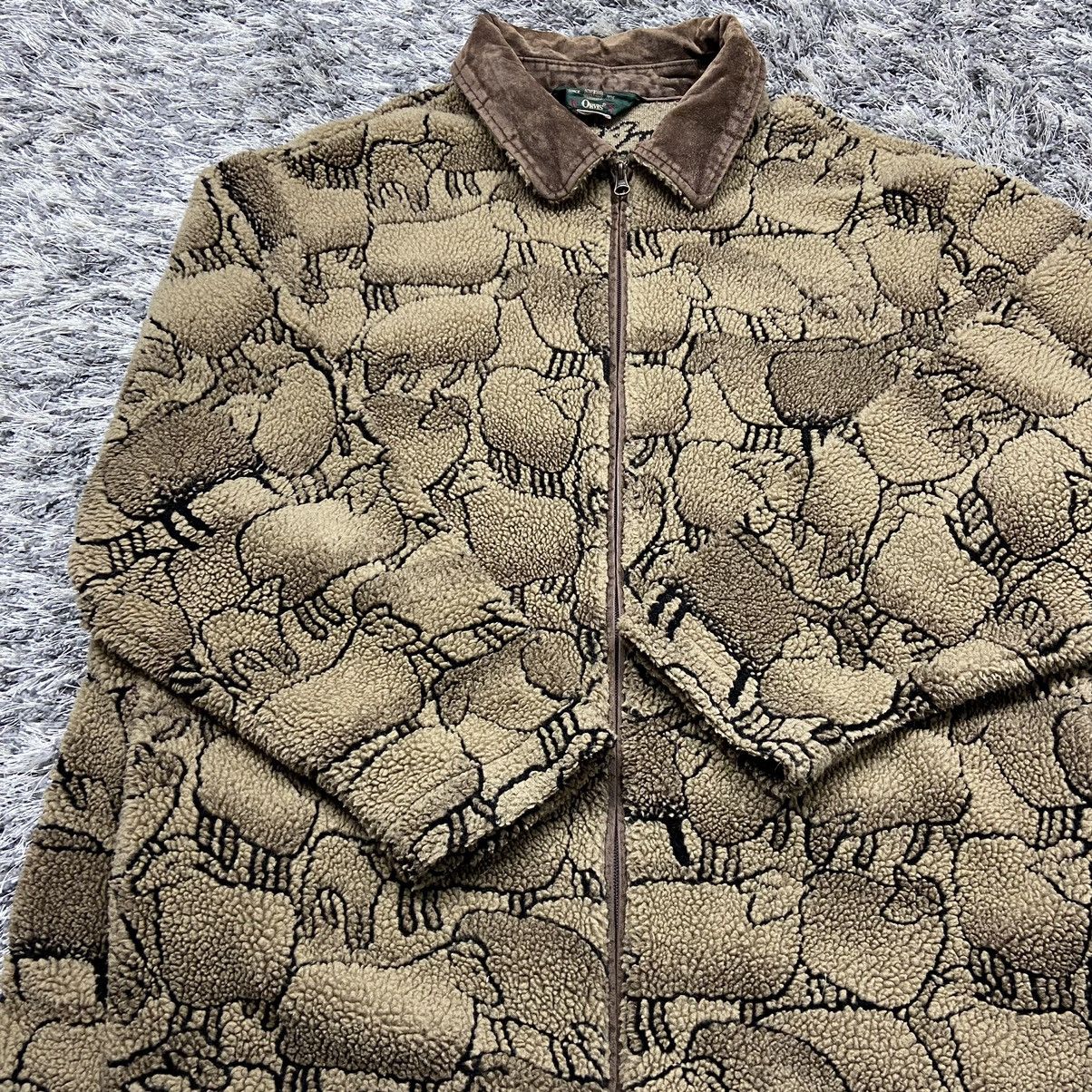 Orvis ORVIS CUTE SHEEPS OVER KNITTED RARE SHERPA JACKET - № 2096 Size US L / EU 52-54 / 3 - 4 Thumbnail