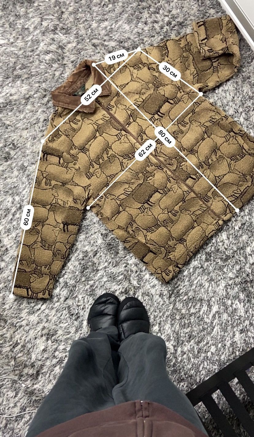 Orvis ORVIS CUTE SHEEPS OVER KNITTED RARE SHERPA JACKET - № 2096 Size US L / EU 52-54 / 3 - 13 Thumbnail