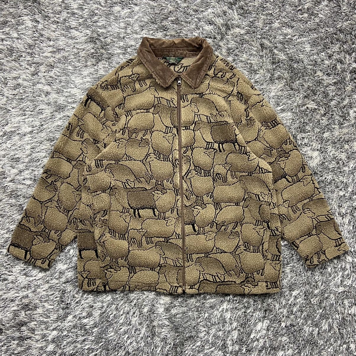 Orvis ORVIS CUTE SHEEPS OVER KNITTED RARE SHERPA JACKET - № 2096 Size US L / EU 52-54 / 3 - 1 Thumbnail