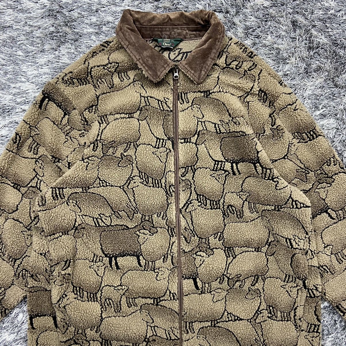Orvis ORVIS CUTE SHEEPS OVER KNITTED RARE SHERPA JACKET - № 2096 Size US L / EU 52-54 / 3 - 2 Thumbnail