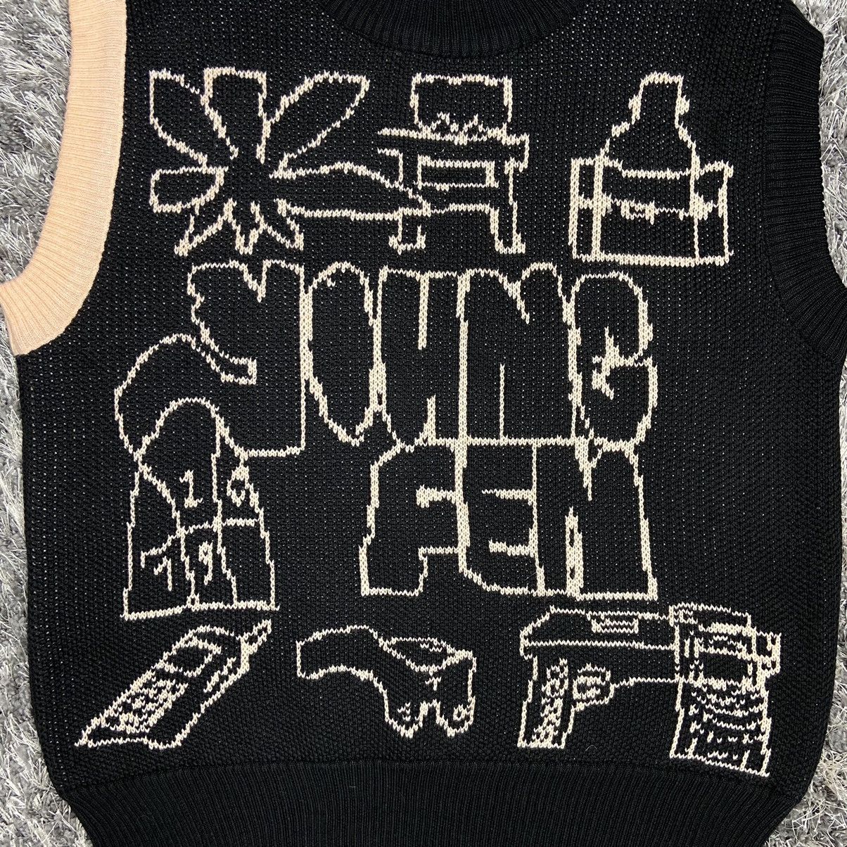 Handmade LIKE GOSHA RUBCHINSKIY UKRAINE YOUNG FEN BRAND KNITTED VEST Size US L / EU 52-54 / 3 - 1 Thumbnail