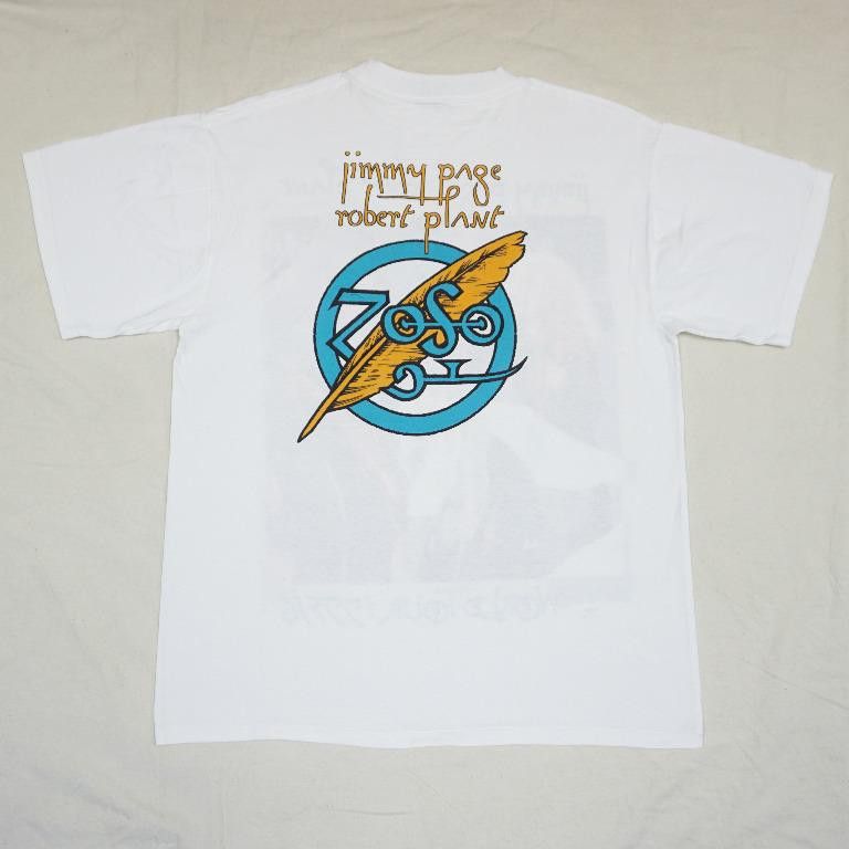 Band Tees × Led Zeppelin × Vintage 90s Jimmy Page Robert Plant "ZoSo World Tour" T-Shirt Size US L / EU 52-54 / 3 - 3 Thumbnail