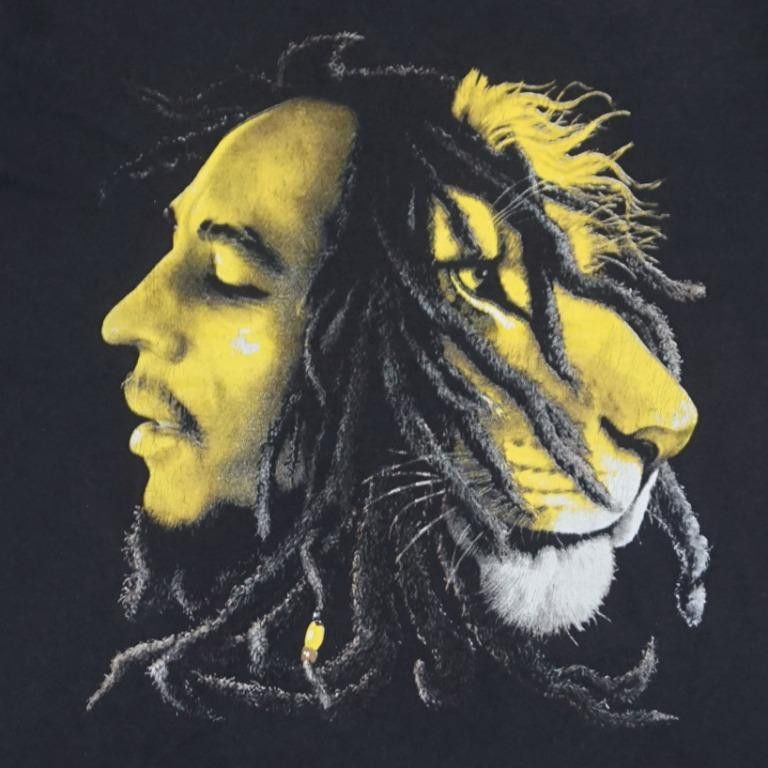 Band Tees × Bob Marley × Vintage 90's Bob Marley T-Shirt Size US XL / EU 56 / 4 - 2 Thumbnail