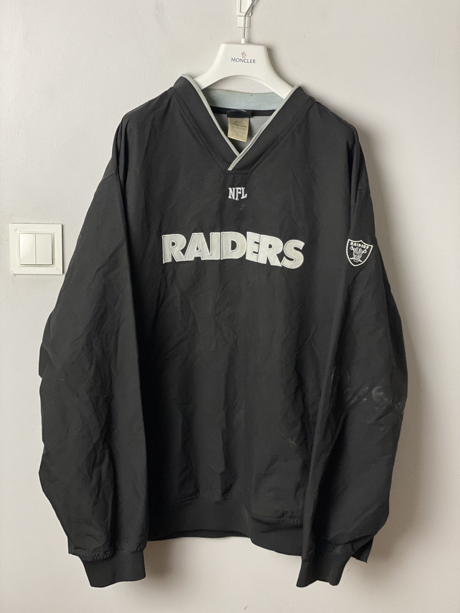 2005-06 OAKLAND RAIDERS REEBOK HOODED SWEAT TOP XL