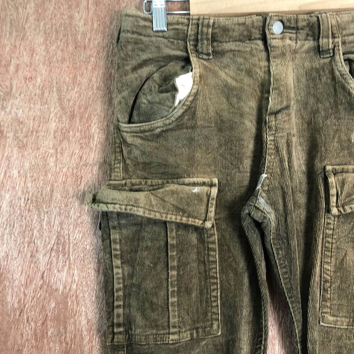 Japanese Brand DLL Back Number Brown Conduroy Multipocket Denim Pants #c223 Size US 26 / EU 42 - 5 Thumbnail