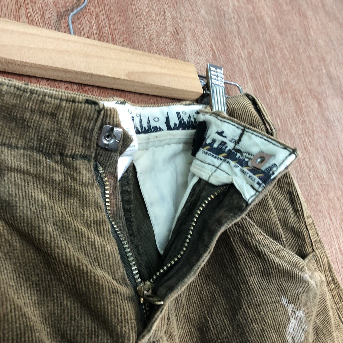 Japanese Brand DLL Back Number Brown Conduroy Multipocket Denim Pants #c223 Size US 26 / EU 42 - 6 Thumbnail