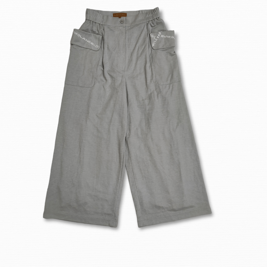 image of Archive Lancel Paris Wide Leg Palazzo Trousers in Grey Mix, Women's (Size 26)
