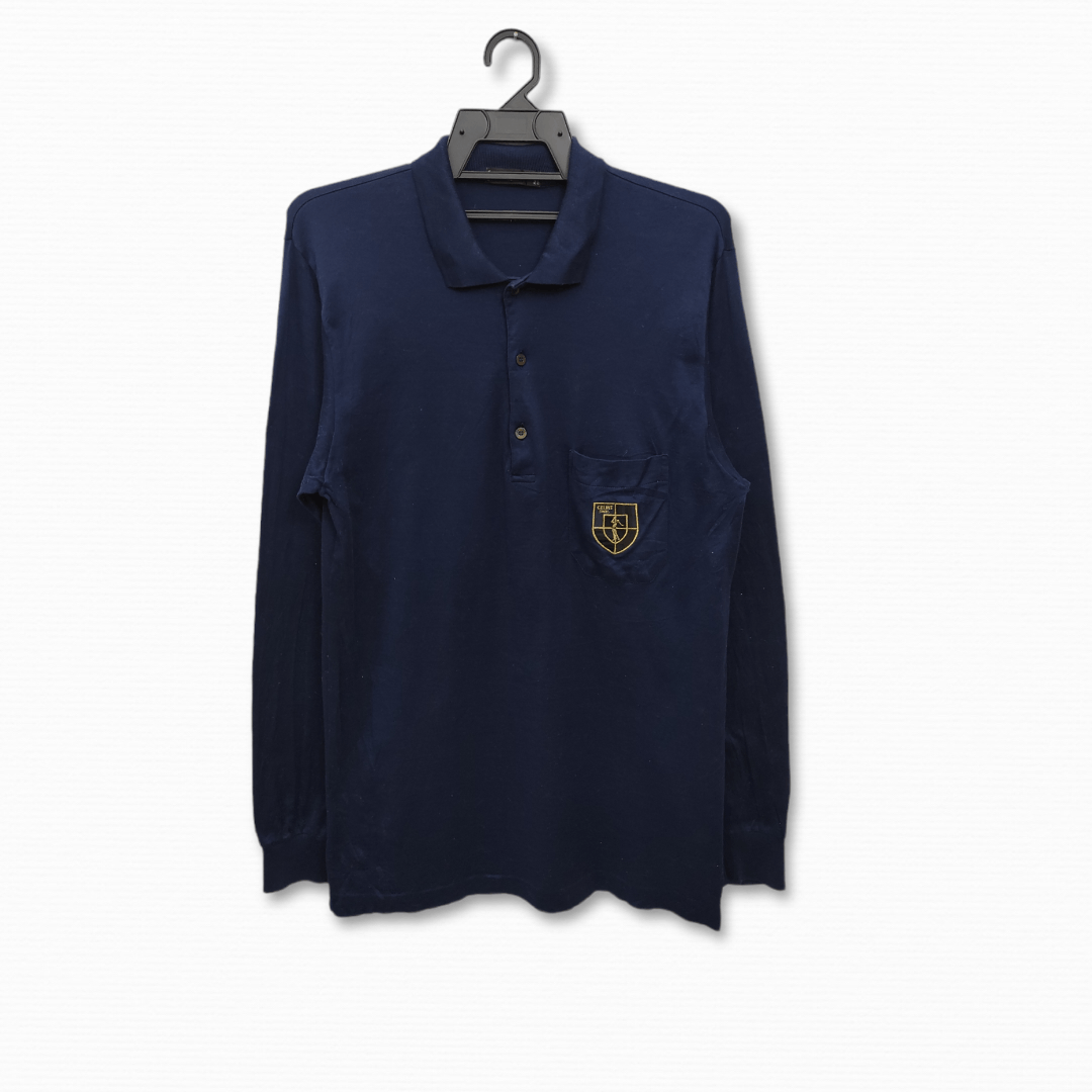 Celine Archive CELINE PARIS EMBROIDERED LOGO'S LONG SLEEVE Button Size US M / EU 48-50 / 2 - 1 Thumbnail