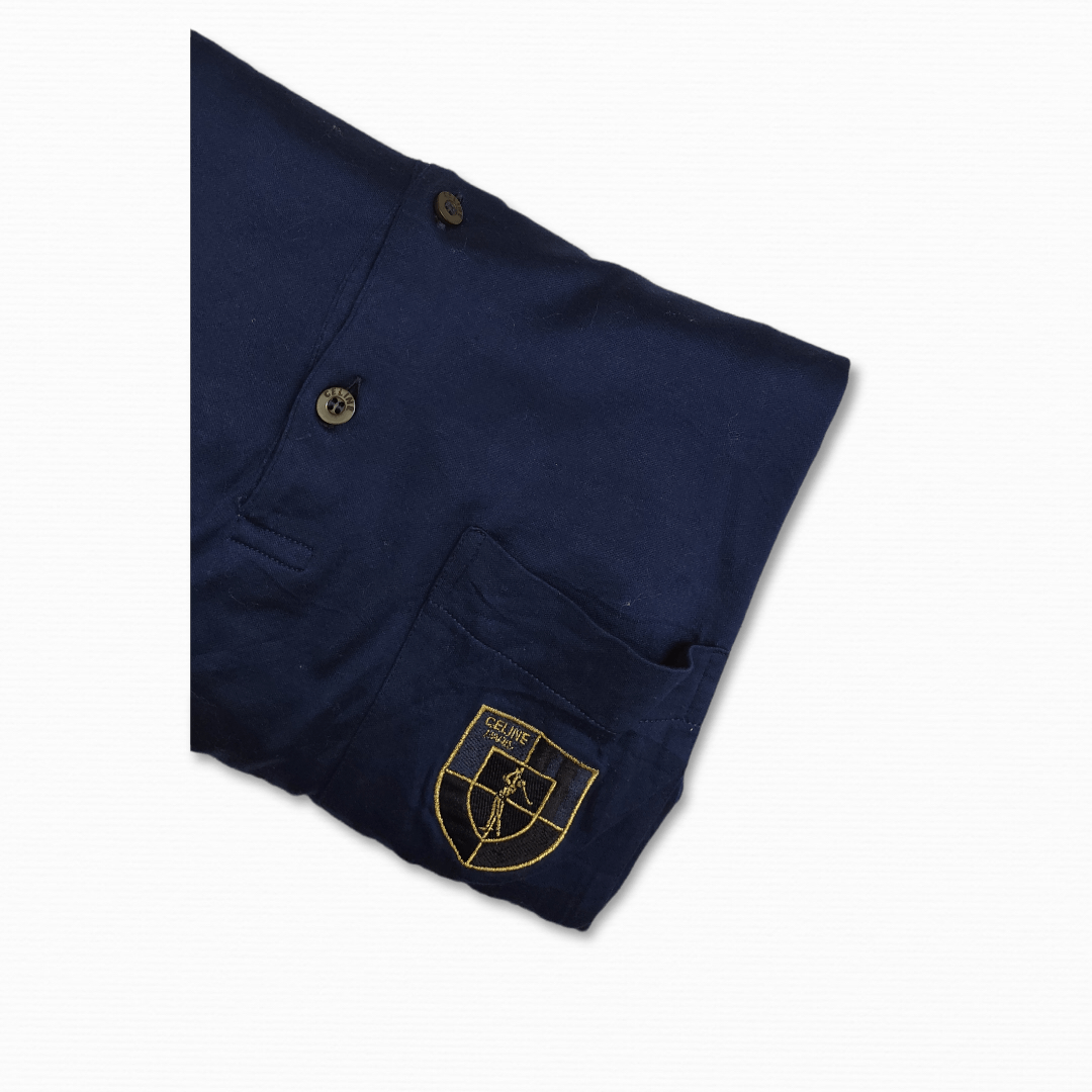 Celine Archive CELINE PARIS EMBROIDERED LOGO'S LONG SLEEVE Button Size US M / EU 48-50 / 2 - 10 Thumbnail