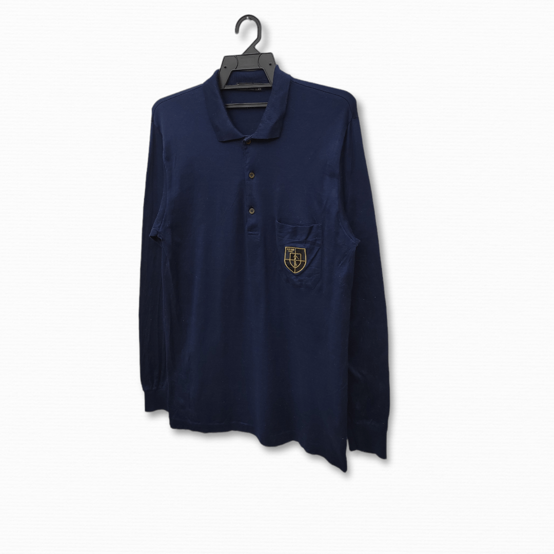 Celine Archive CELINE PARIS EMBROIDERED LOGO'S LONG SLEEVE Button Size US M / EU 48-50 / 2 - 9 Thumbnail