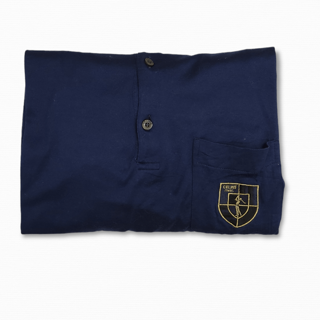 Celine Archive CELINE PARIS EMBROIDERED LOGO'S LONG SLEEVE Button Size US M / EU 48-50 / 2 - 11 Thumbnail