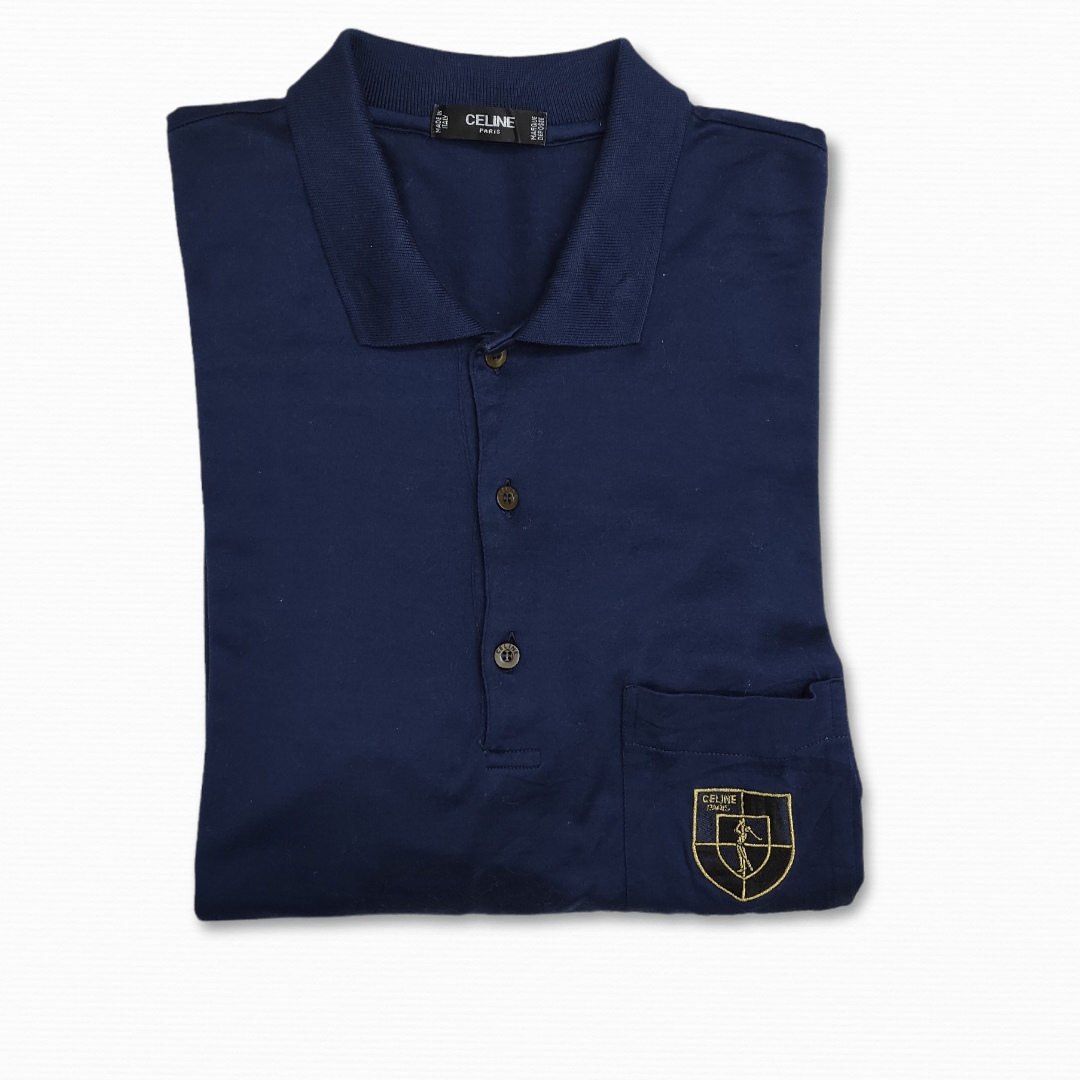 Celine Archive CELINE PARIS EMBROIDERED LOGO'S LONG SLEEVE Button Size US M / EU 48-50 / 2 - 12 Thumbnail