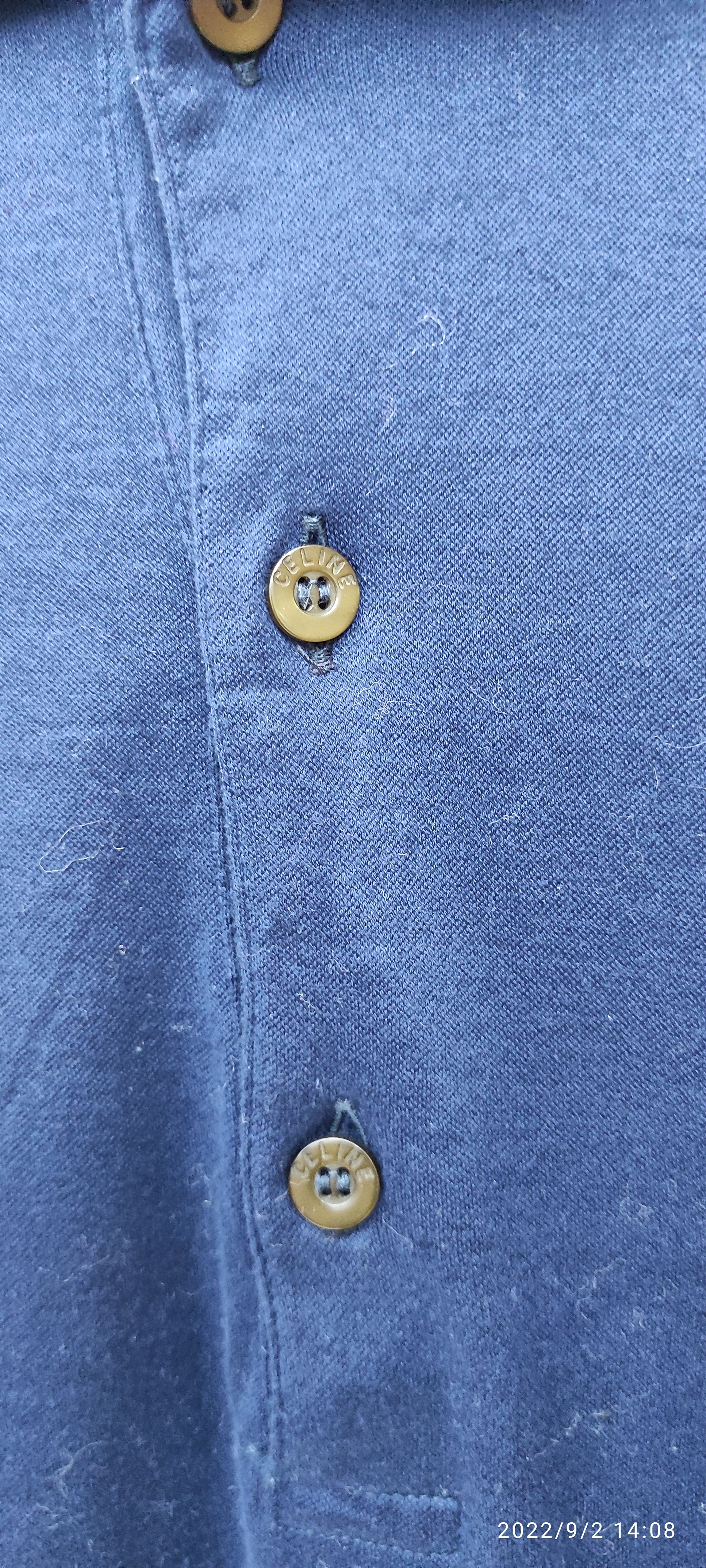 Celine Archive CELINE PARIS EMBROIDERED LOGO'S LONG SLEEVE Button Size US M / EU 48-50 / 2 - 7 Thumbnail