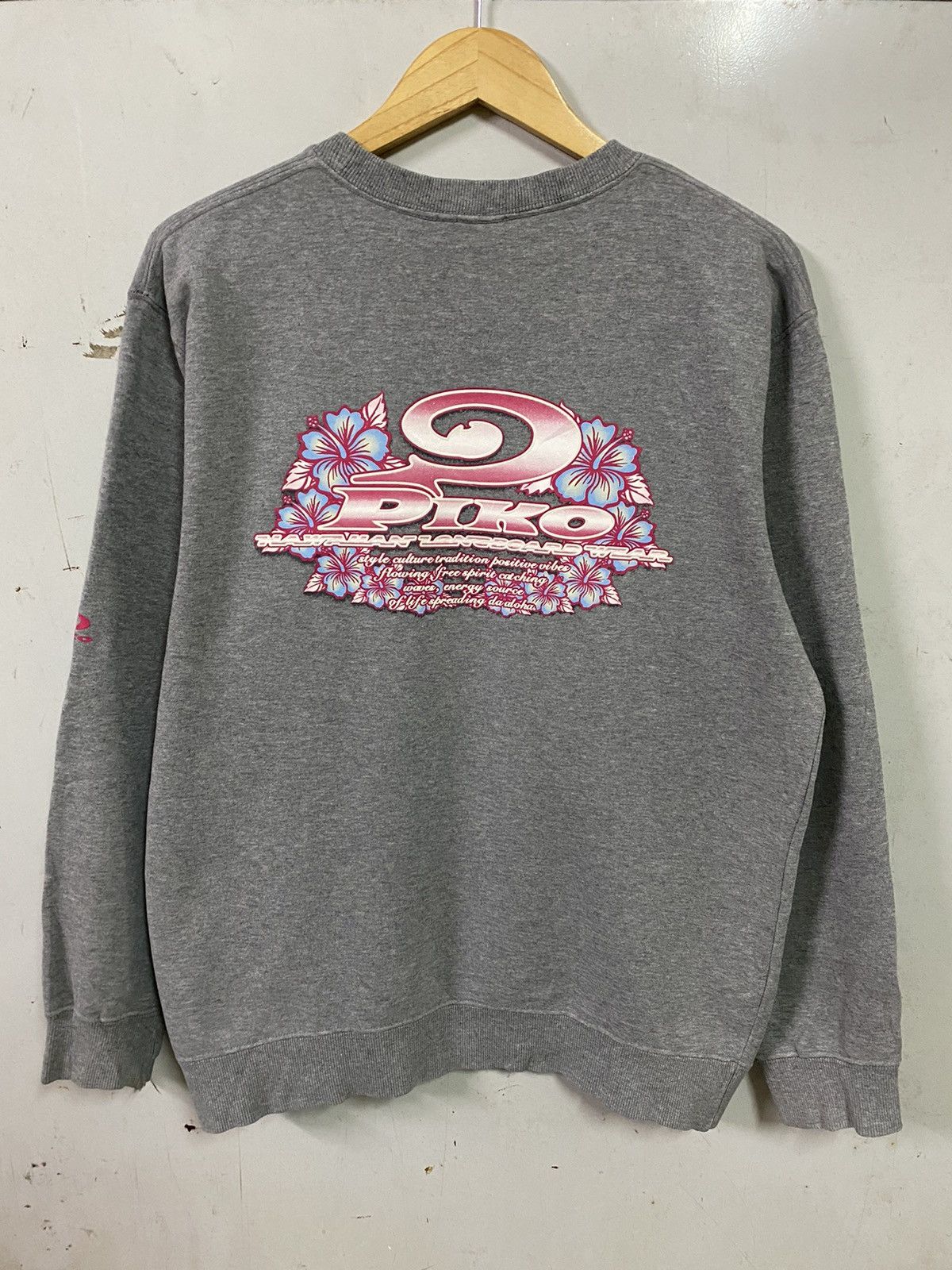 Japanese Brand Vintage Piko Hawaiian Longboard Style Wear Sweatshirts Size US L / EU 52-54 / 3 - 6 Thumbnail