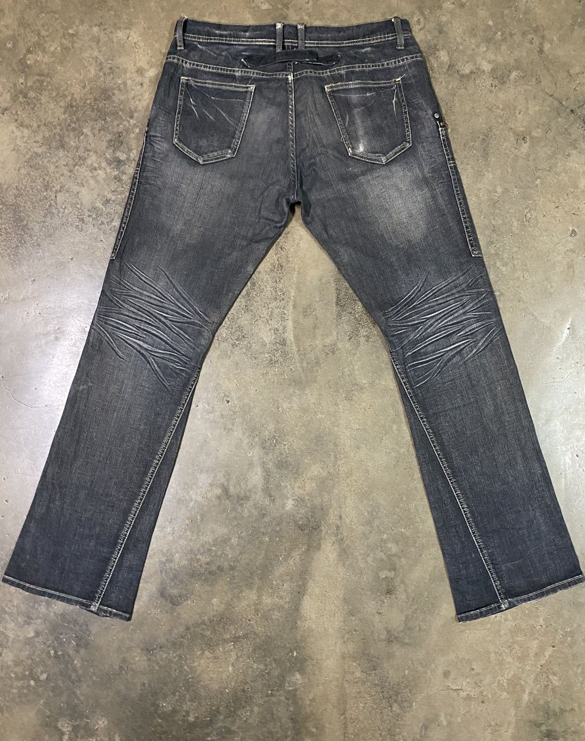 Michel Klein Michel Klein THRASHED Bush Patch Pocket Denim Pants Size US 38 / EU 54 - 9 Thumbnail