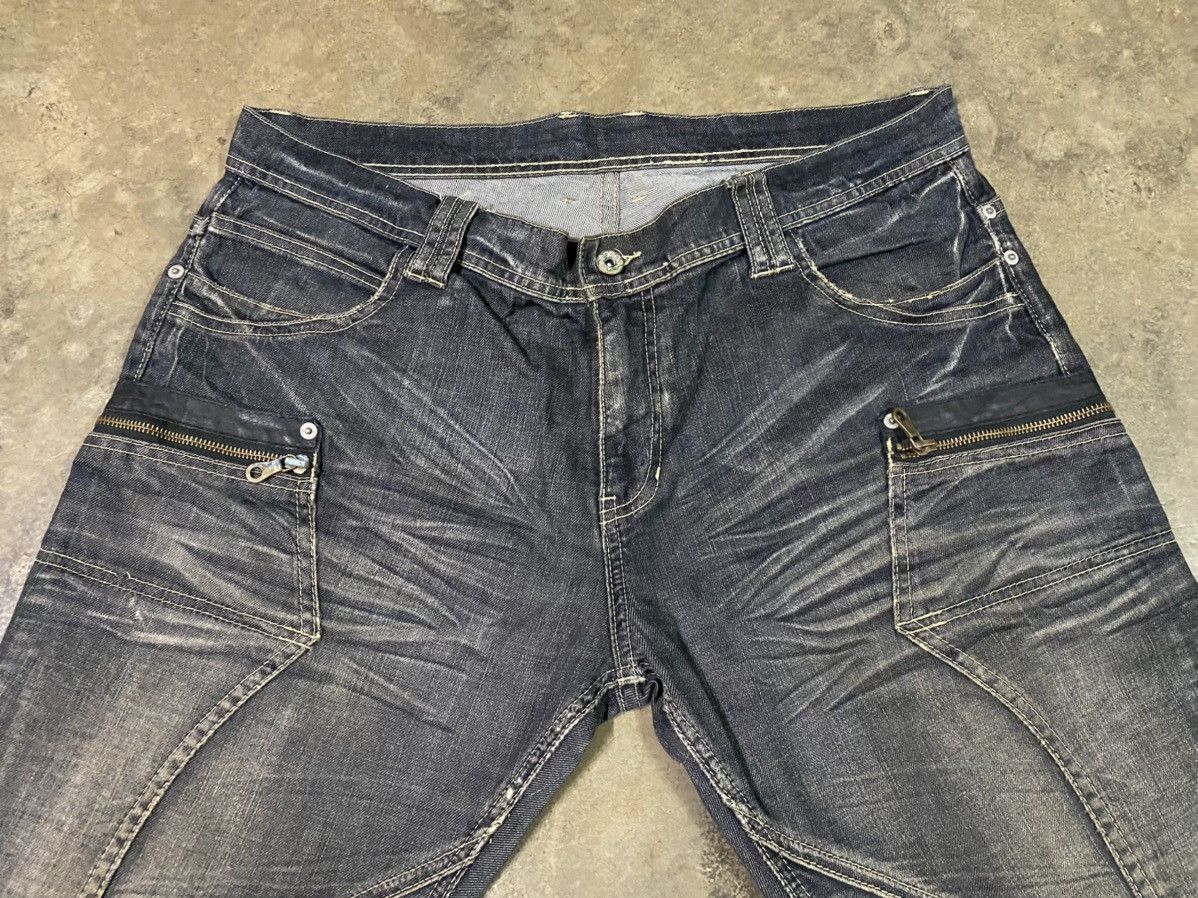 Michel Klein Michel Klein THRASHED Bush Patch Pocket Denim Pants Size US 38 / EU 54 - 4 Thumbnail