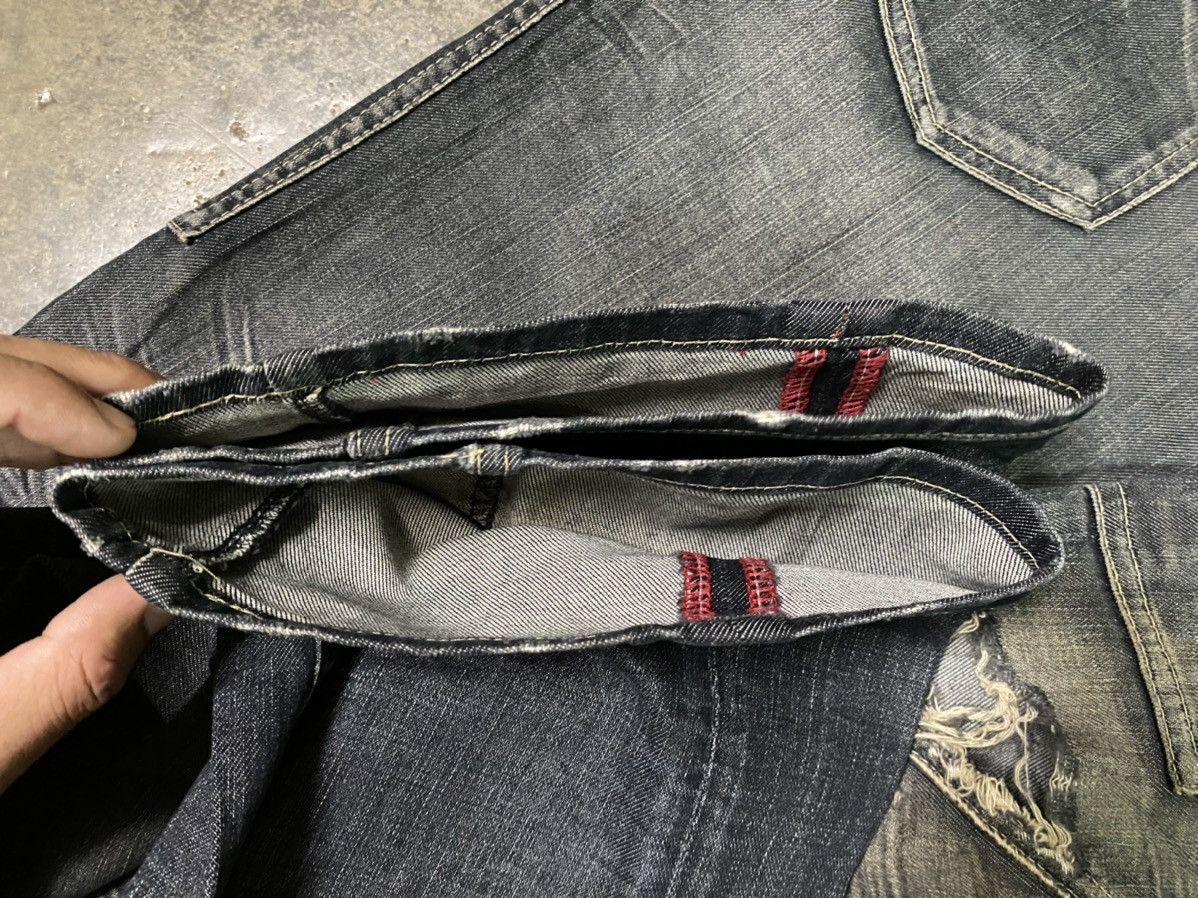 Michel Klein Michel Klein THRASHED Bush Patch Pocket Denim Pants Size US 38 / EU 54 - 12 Thumbnail