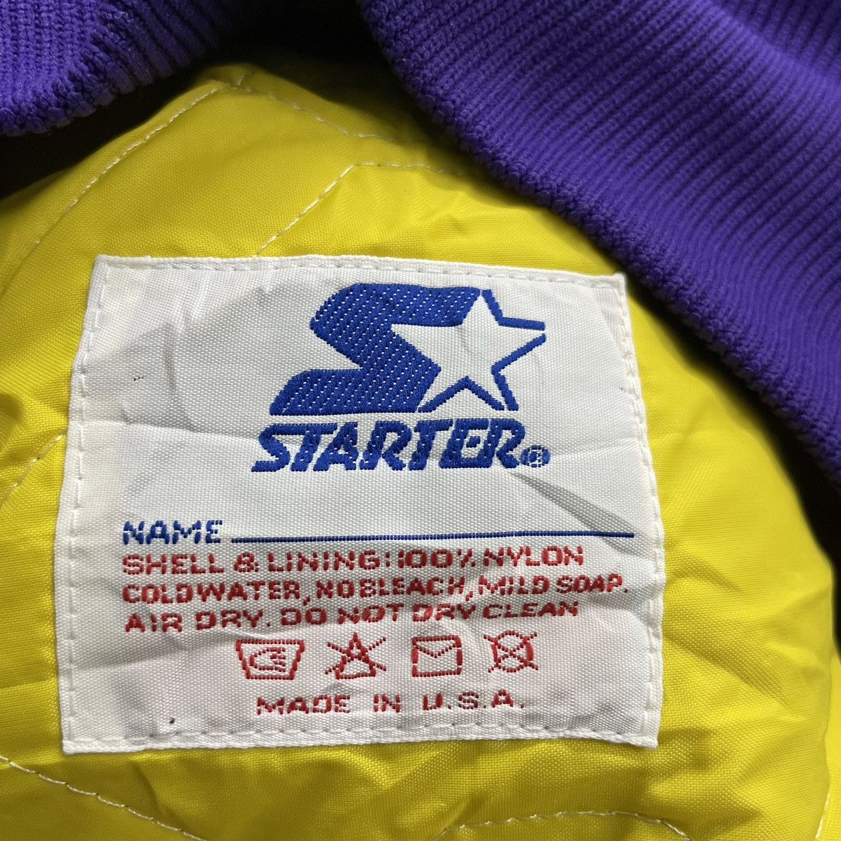 NBA × Starter NOS 💥90s LAKERS NBA STARTER VARSITY JACKET Size US L / EU 52-54 / 3 - 8 Thumbnail