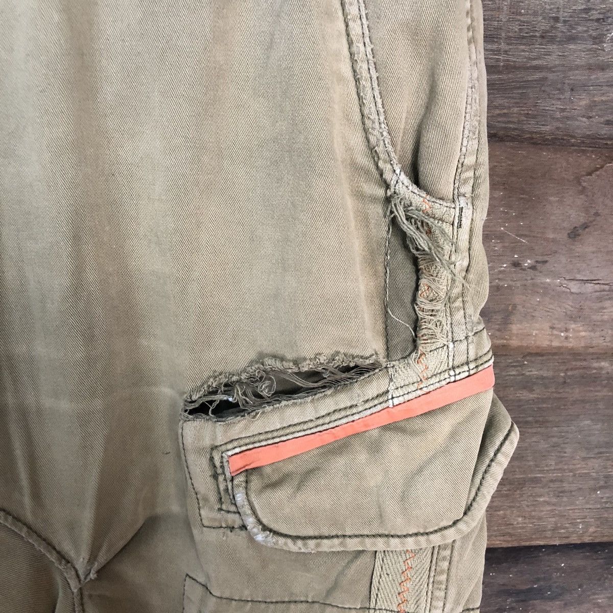 Avirex DL Avirex ripped multipocket Green Cargo Pants #6933 Size US 33 - 10 Thumbnail