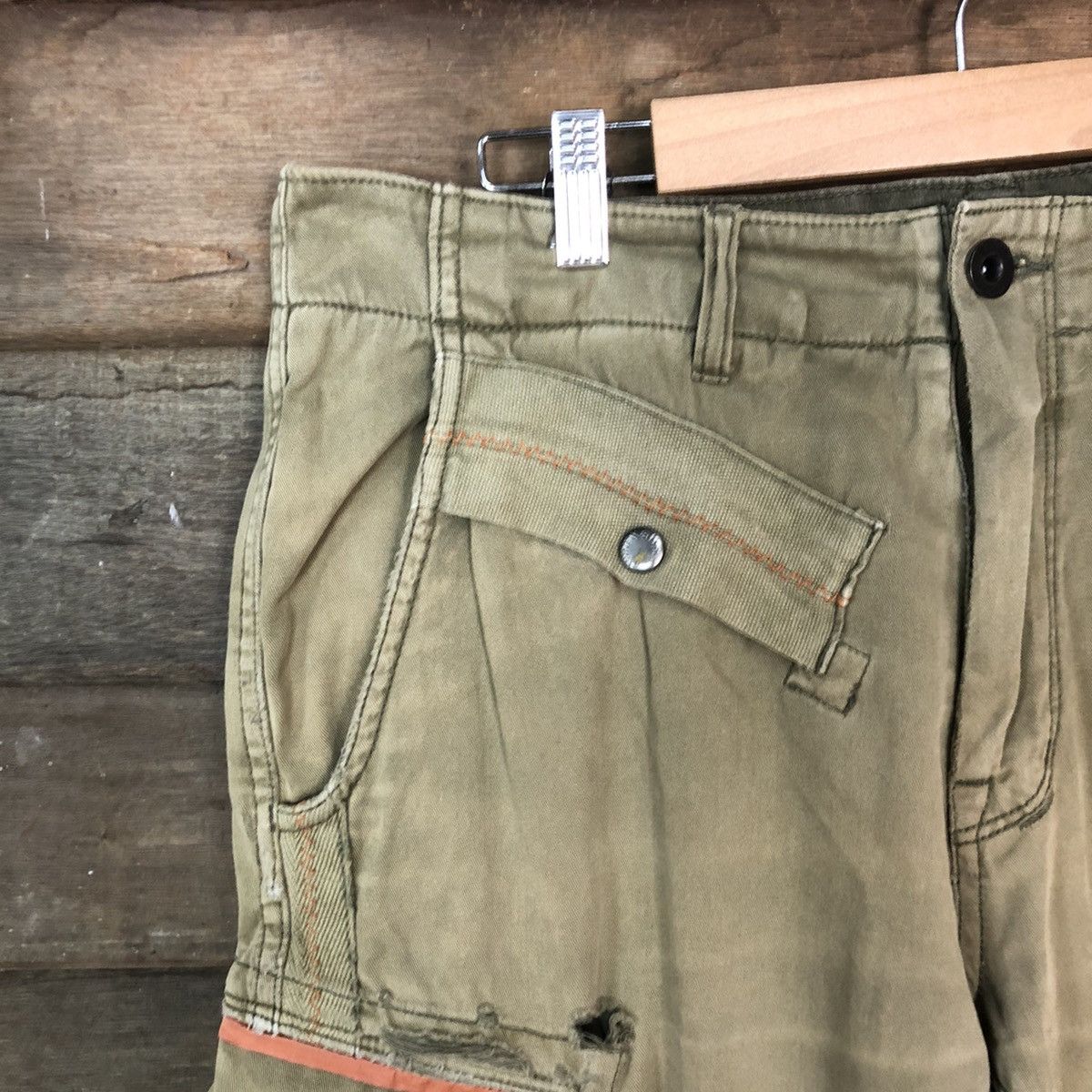 Avirex DL Avirex ripped multipocket Green Cargo Pants #6933 Size US 33 - 4 Thumbnail