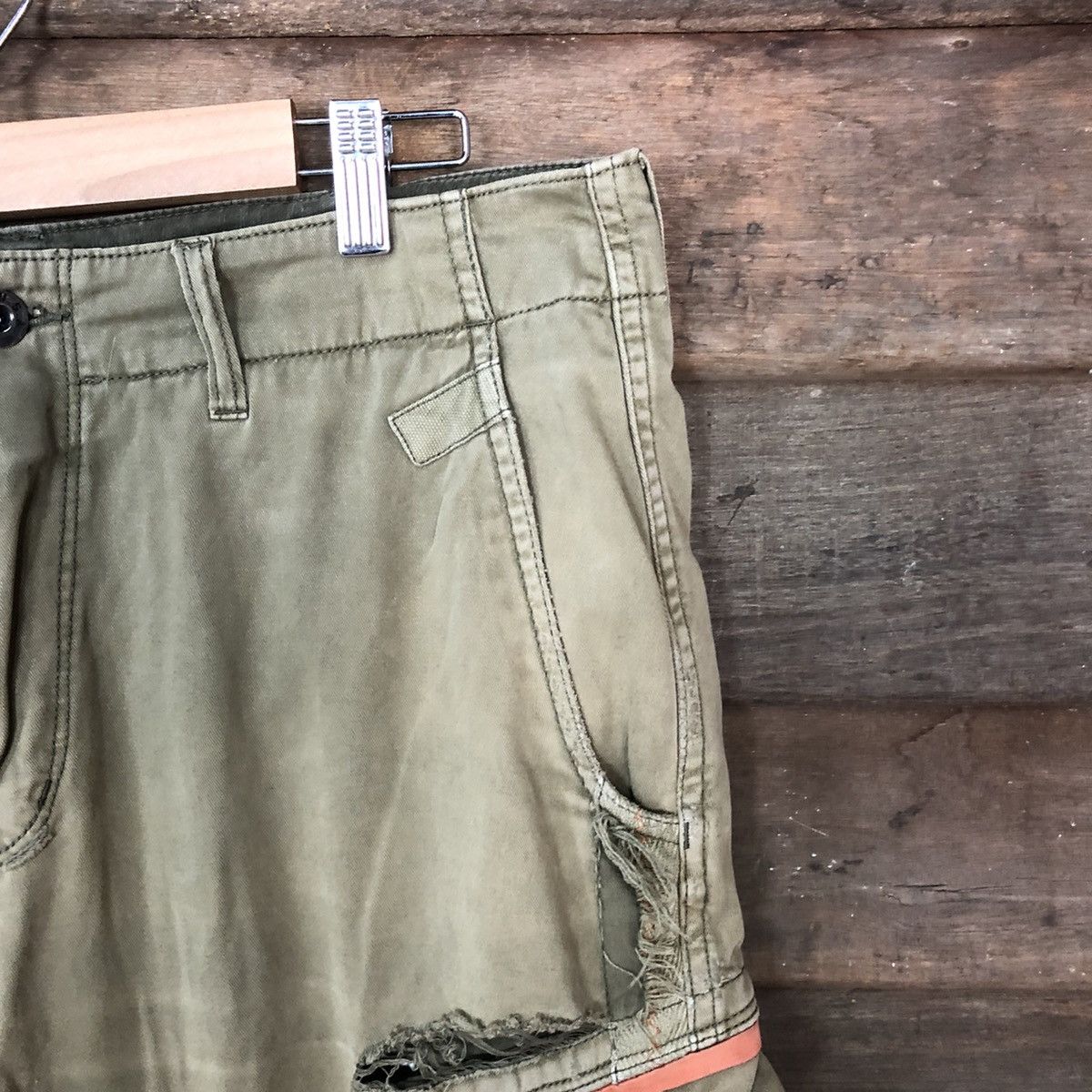 Avirex DL Avirex ripped multipocket Green Cargo Pants #6933 Size US 33 - 5 Thumbnail