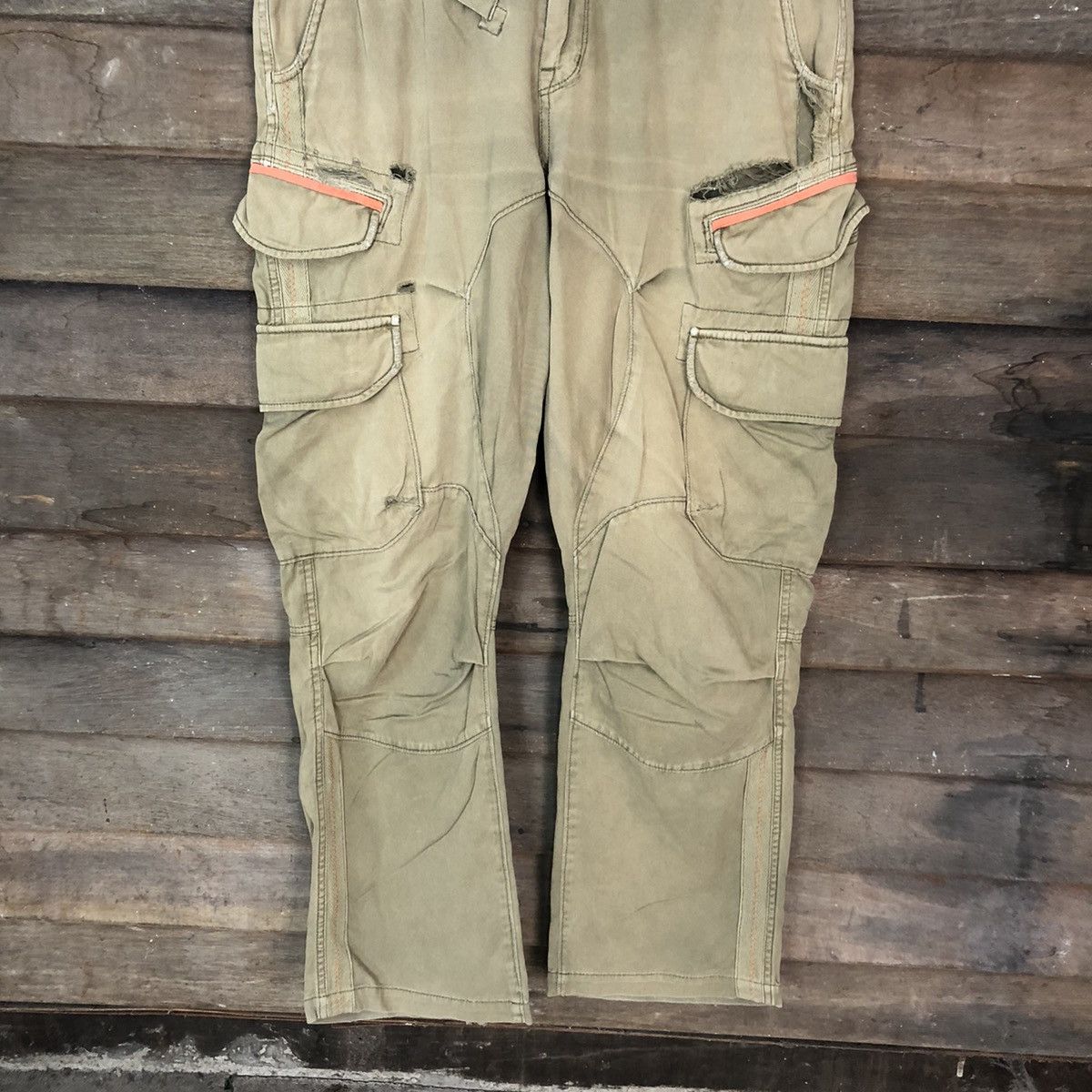Avirex DL Avirex ripped multipocket Green Cargo Pants #6933 Size US 33 - 3 Thumbnail