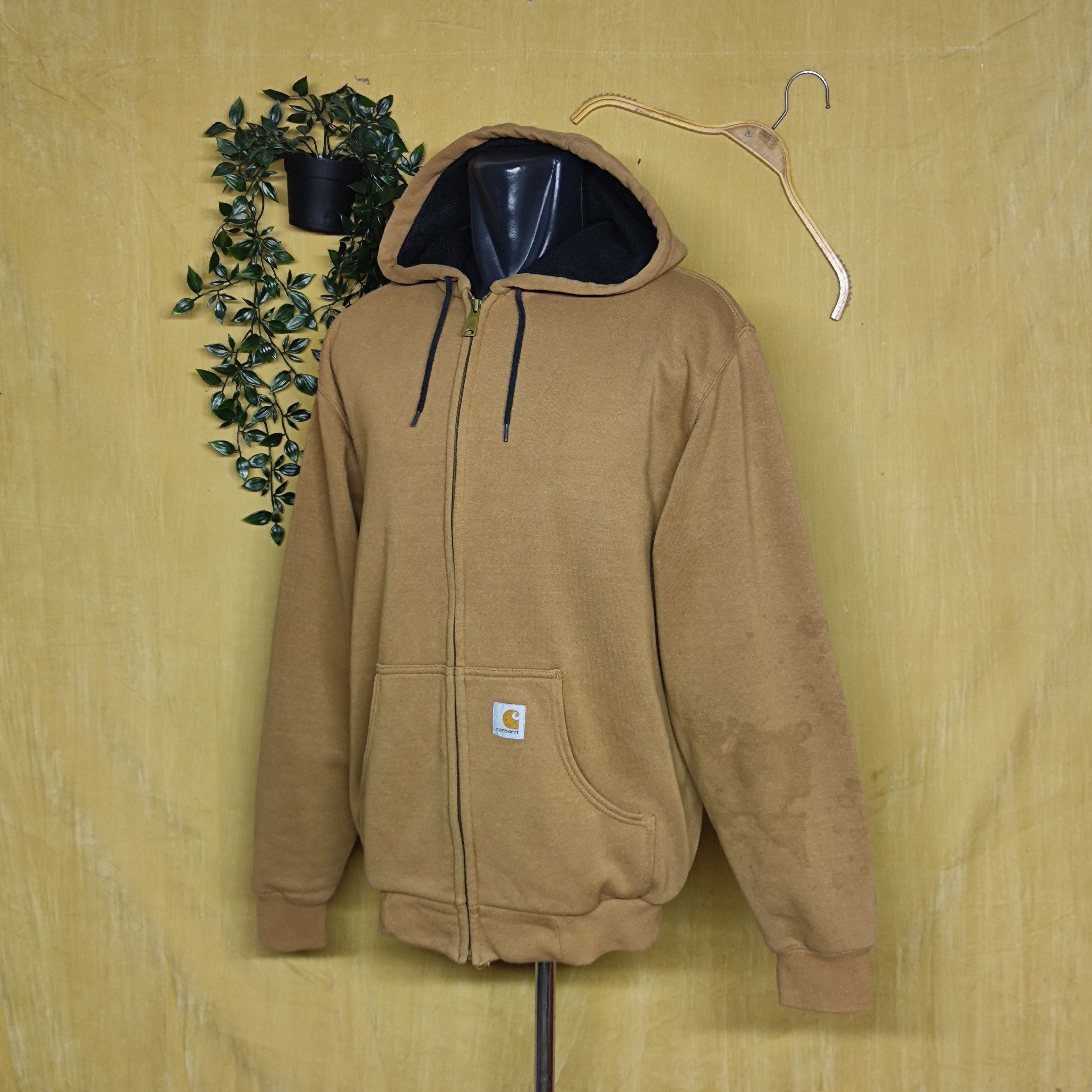 Carhartt Vintage Carhartt Workwear Tan Hooded Jacket Large Size US L / EU 52-54 / 3 - 5 Thumbnail