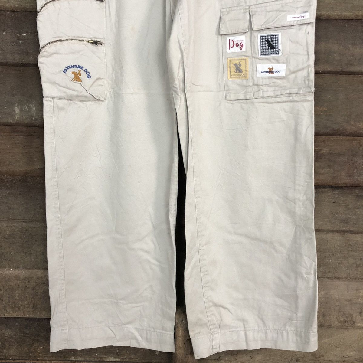 Japanese Brand DLL Advanture Dog Cream Multipocket Cargo Pants #c697 Size US 34 / EU 50 - 3 Thumbnail