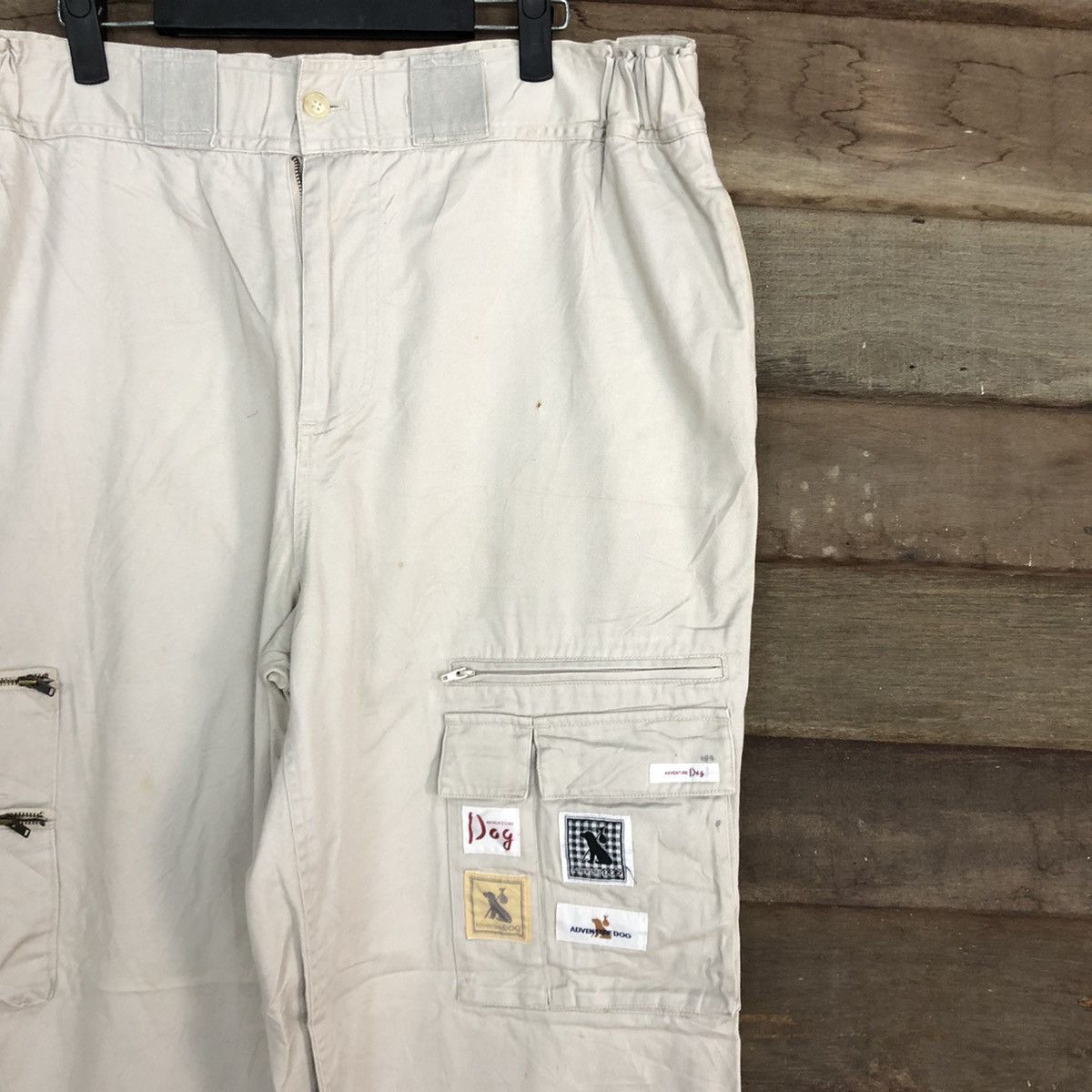 Japanese Brand DLL Advanture Dog Cream Multipocket Cargo Pants #c697 Size US 34 / EU 50 - 4 Thumbnail