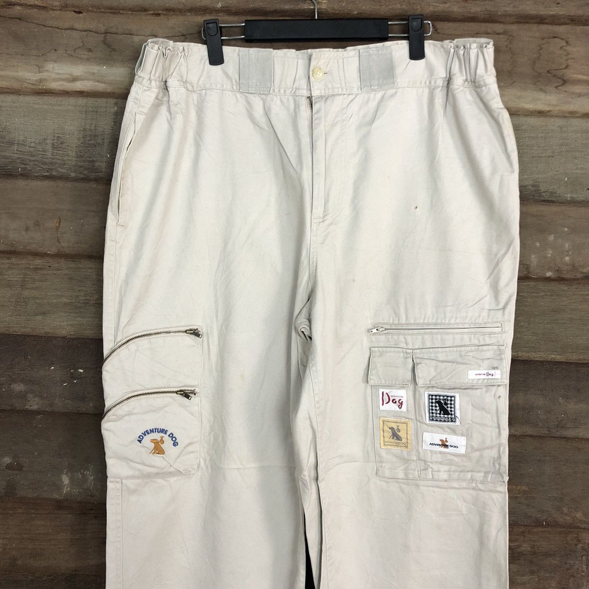 Japanese Brand DLL Advanture Dog Cream Multipocket Cargo Pants #c697 Size US 34 / EU 50 - 2 Thumbnail