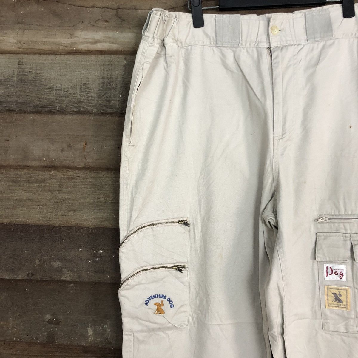 Japanese Brand DLL Advanture Dog Cream Multipocket Cargo Pants #c697 Size US 34 / EU 50 - 5 Thumbnail