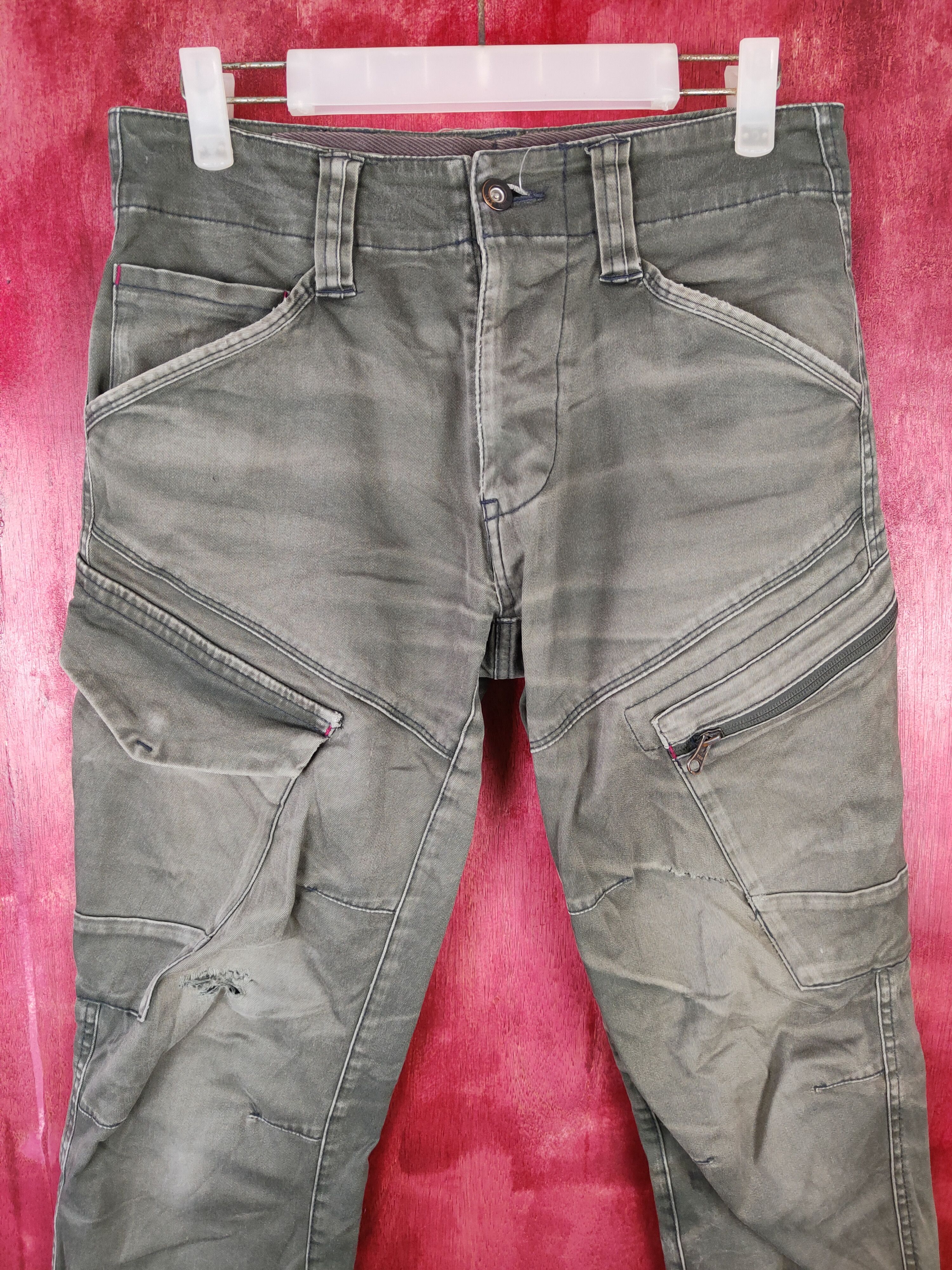 Japanese Brand × Vintage Genba Dark Green Multi Pocket Tactical Cargo Pants #4862 Size US 30 / EU 46 - 2 Thumbnail
