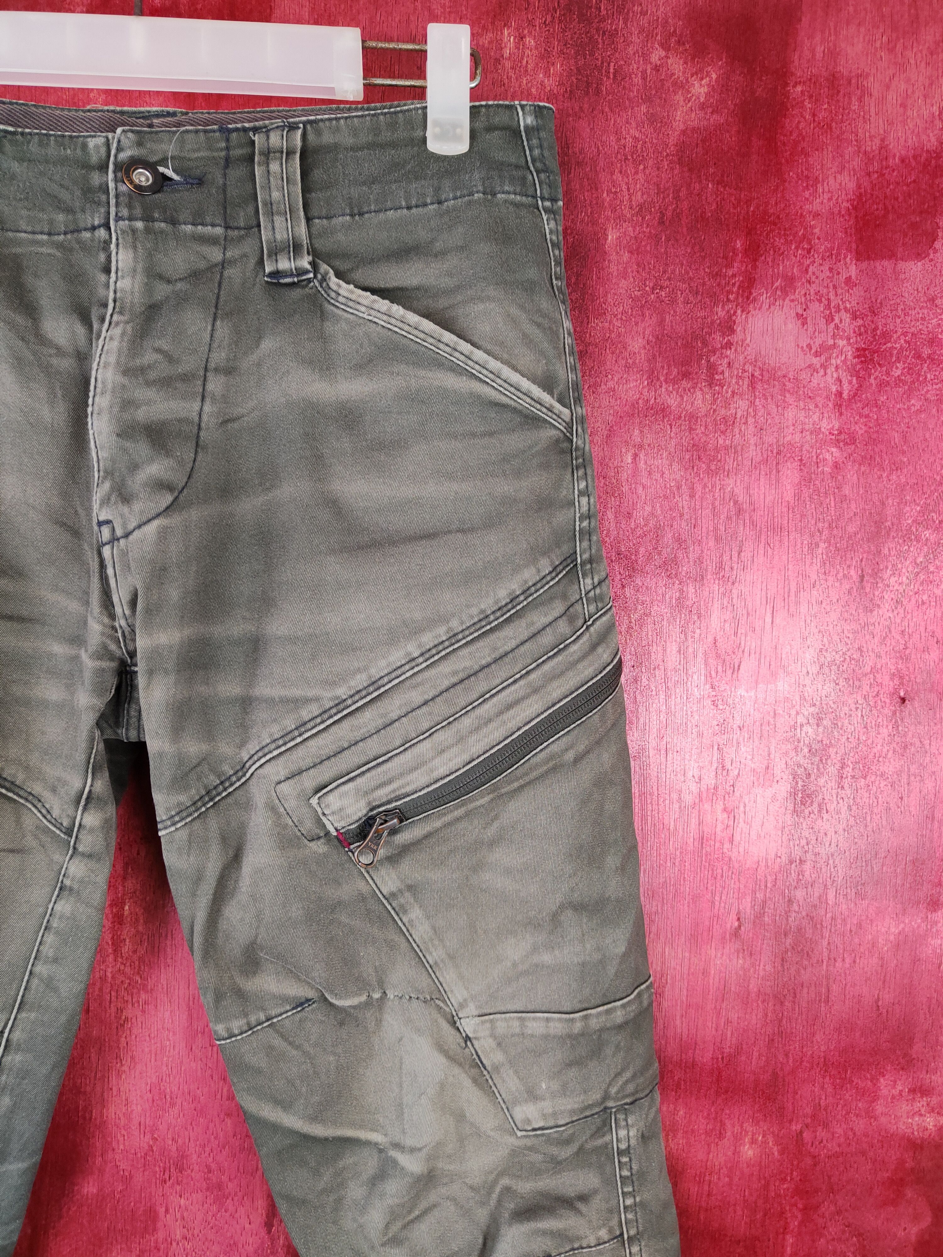Japanese Brand × Vintage Genba Dark Green Multi Pocket Tactical Cargo Pants #4862 Size US 30 / EU 46 - 7 Thumbnail
