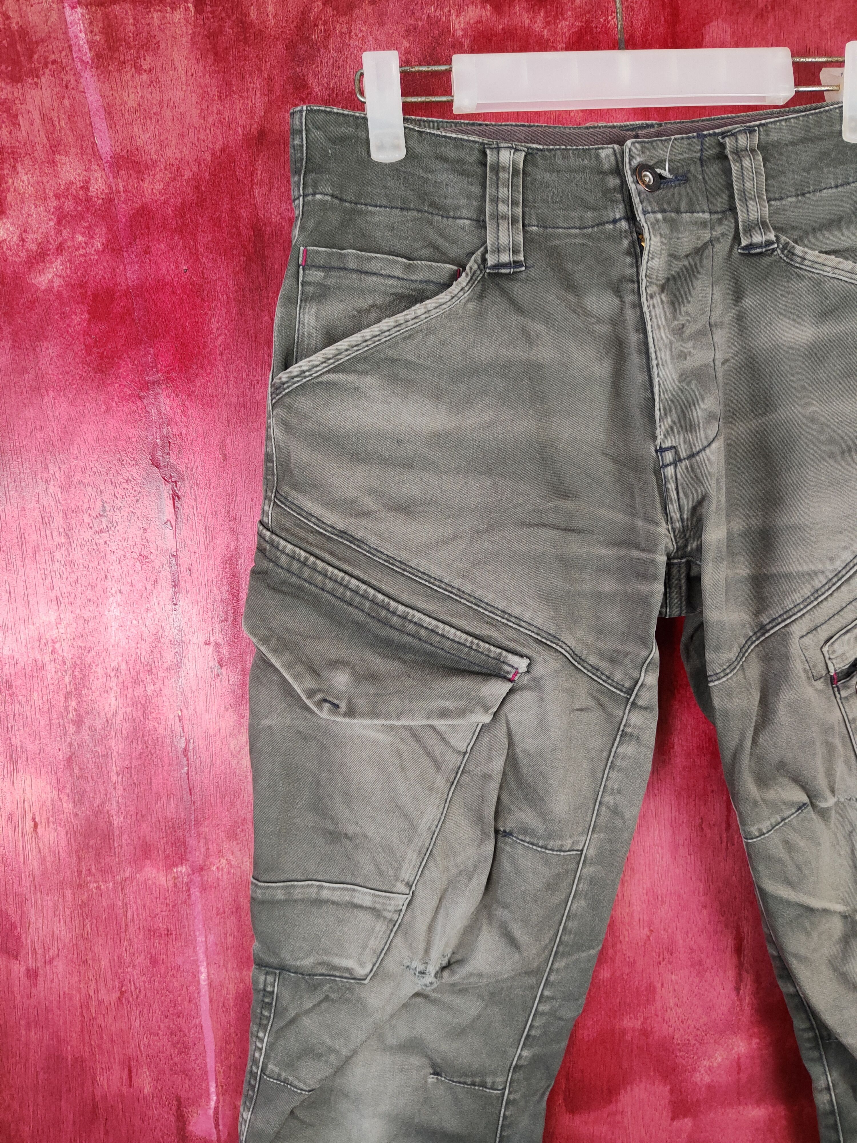 Japanese Brand × Vintage Genba Dark Green Multi Pocket Tactical Cargo Pants #4862 Size US 30 / EU 46 - 5 Thumbnail