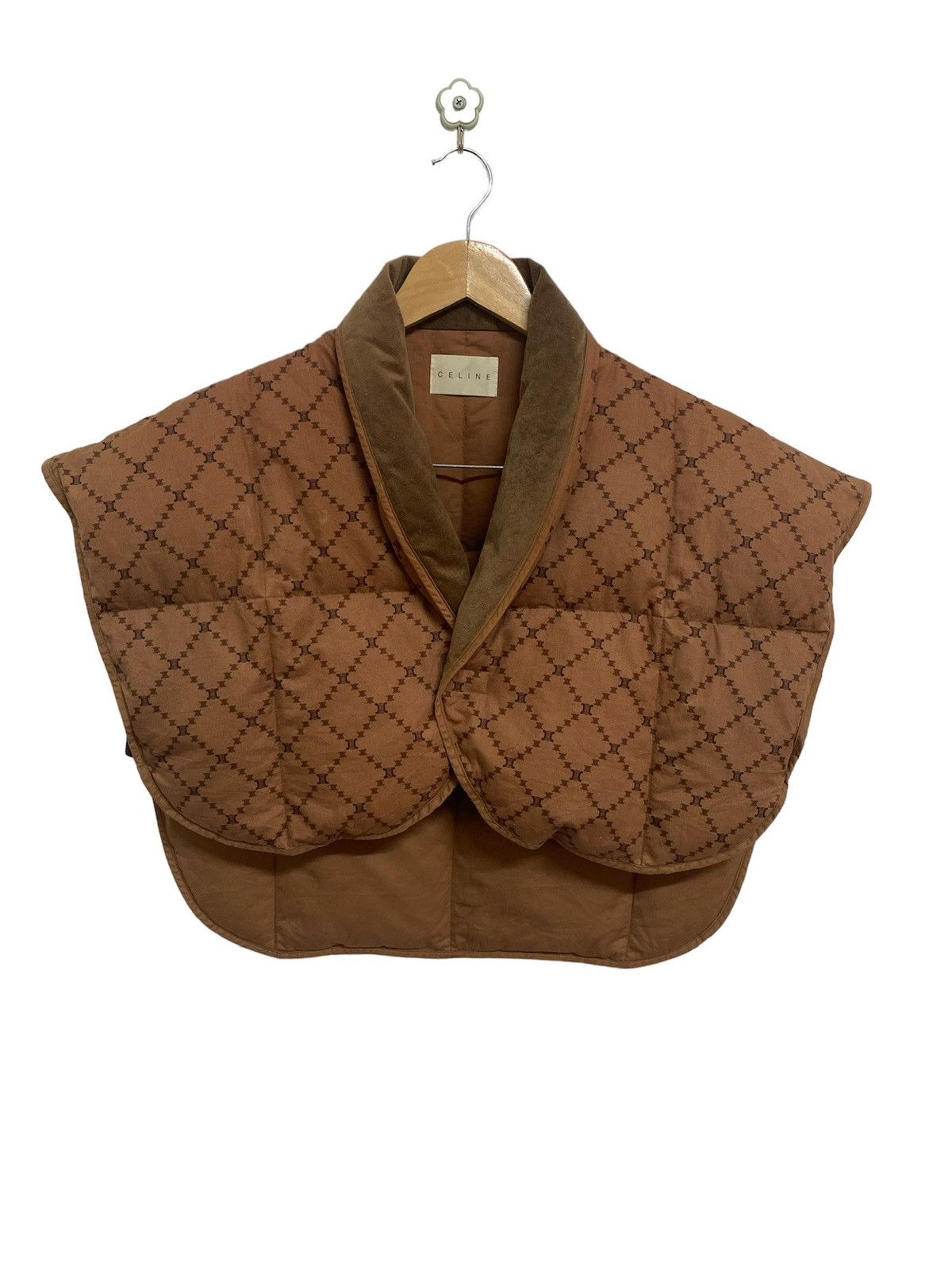 Celine Vintage Celine Monogram Cropped Puffer Vest Jacket Size M / US 6-8 / IT 42-44 - 2 Thumbnail