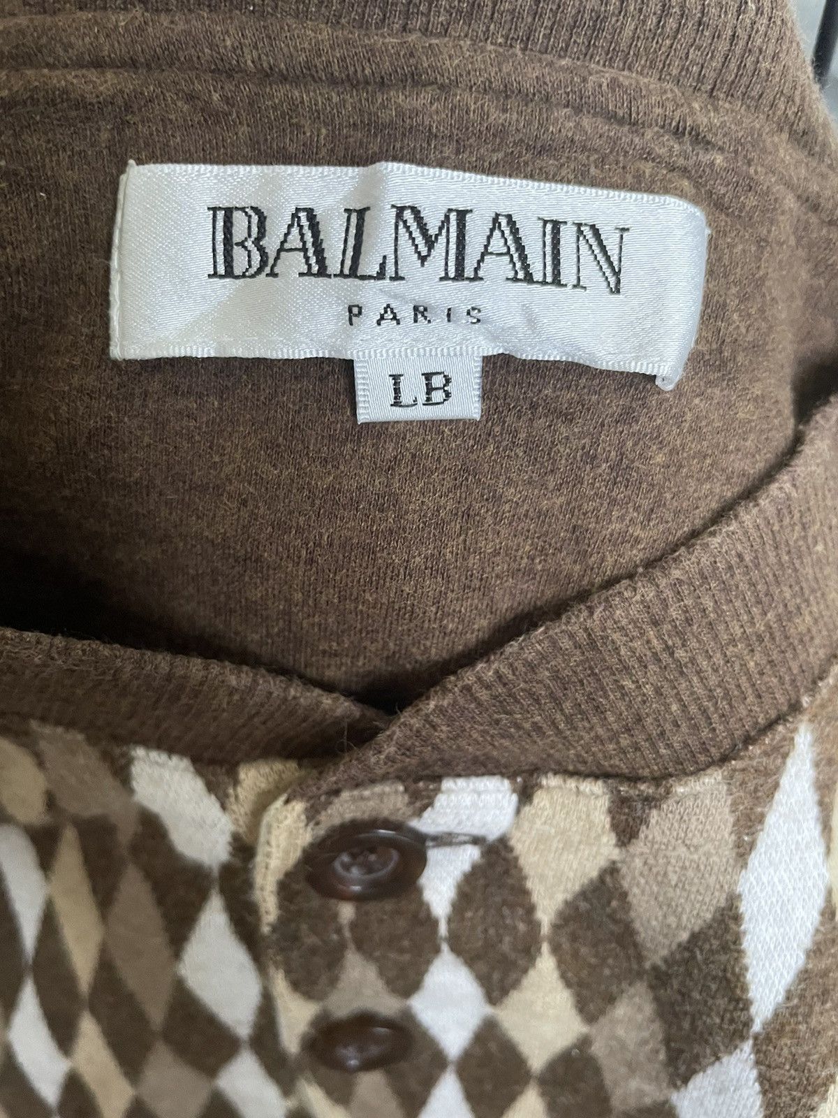 Pierre Balmain × Vintage 💥 90s Balmain Paris Diamond Crewneck Nice Design Size US L / EU 52-54 / 3 - 7 Thumbnail