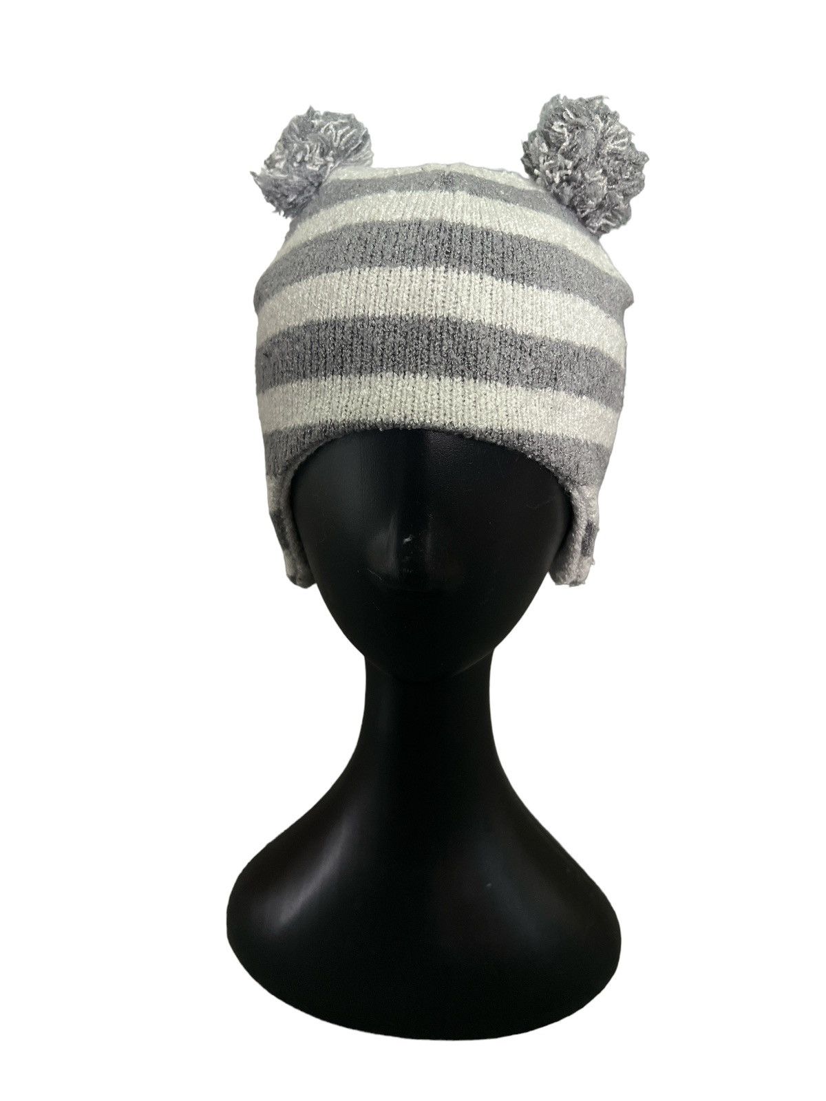 Designer × Vintage STRIPE EAGLE HORN EAR FLAT KURT KOBAIN BEANIE HAT Size ONE SIZE - 1 Thumbnail