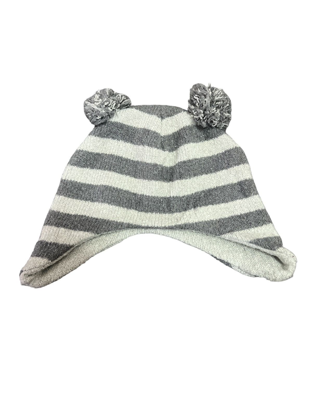 Designer × Vintage STRIPE EAGLE HORN EAR FLAT KURT KOBAIN BEANIE HAT Size ONE SIZE - 5 Thumbnail