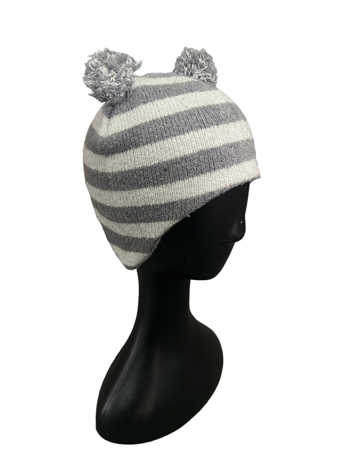 Designer × Vintage STRIPE EAGLE HORN EAR FLAT KURT KOBAIN BEANIE HAT Size ONE SIZE - 3 Thumbnail