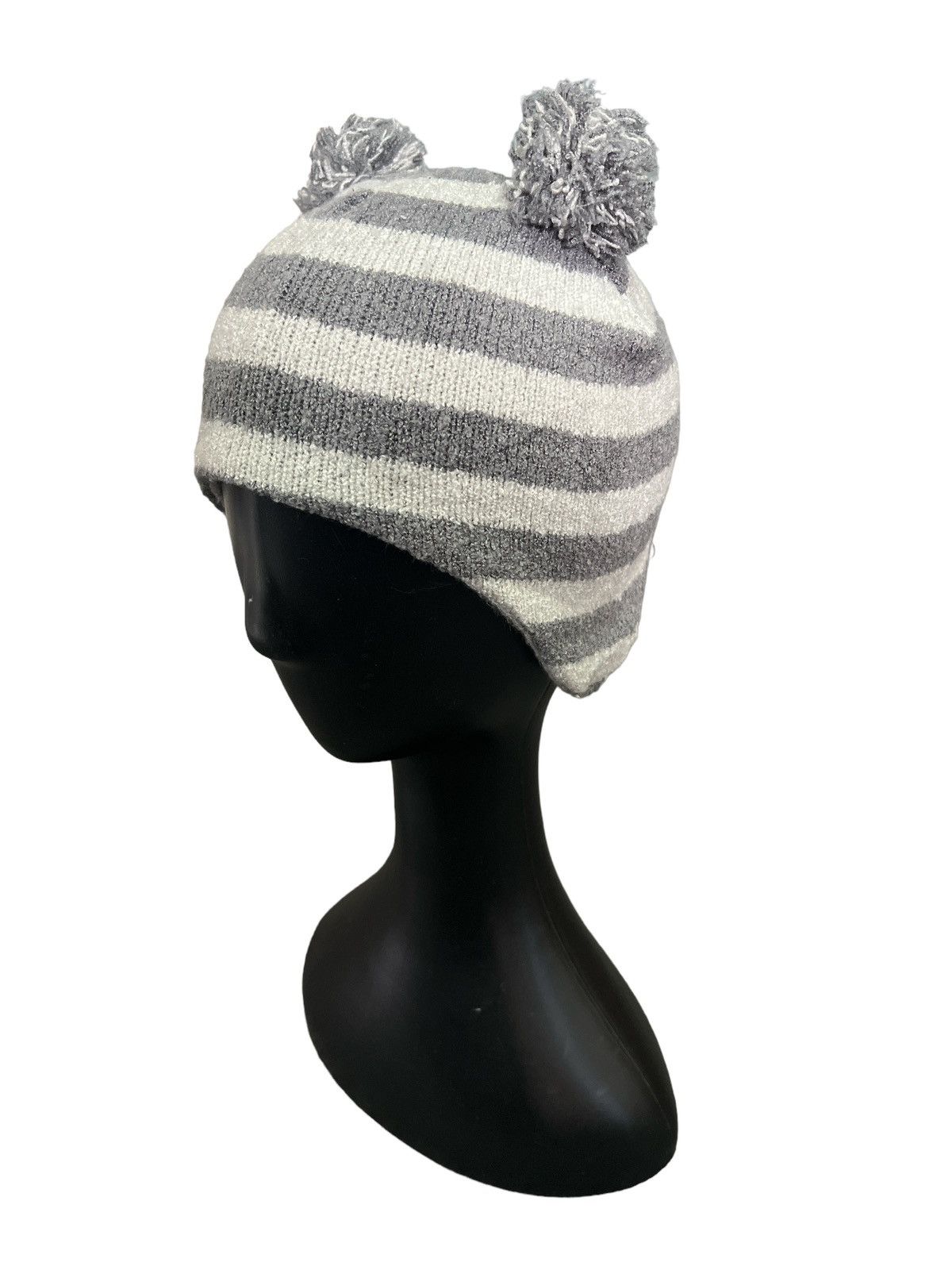 Designer × Vintage STRIPE EAGLE HORN EAR FLAT KURT KOBAIN BEANIE HAT Size ONE SIZE - 2 Thumbnail