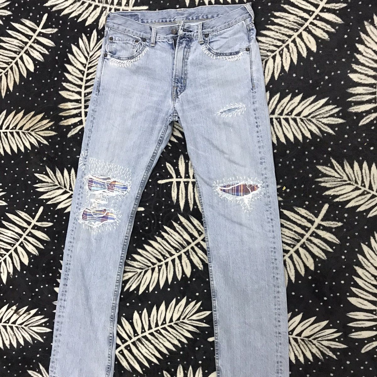 💥H.R MARKET DISTRESSED THRASHED DENIM JEAN