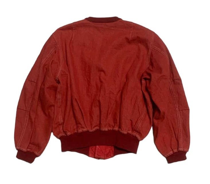 Japanese Brand × Karl Helmut × Pink House Vintage Pink House Japan red denim bomber jacket Size US M / EU 48-50 / 2 - 2 Thumbnail
