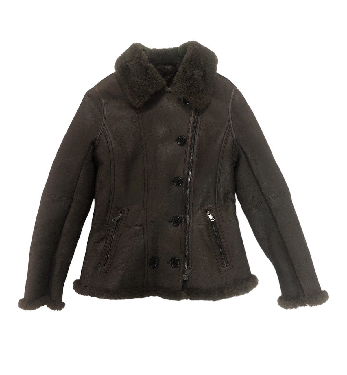 BURBERRY LONDON SHEARLING LEATHER JACKET