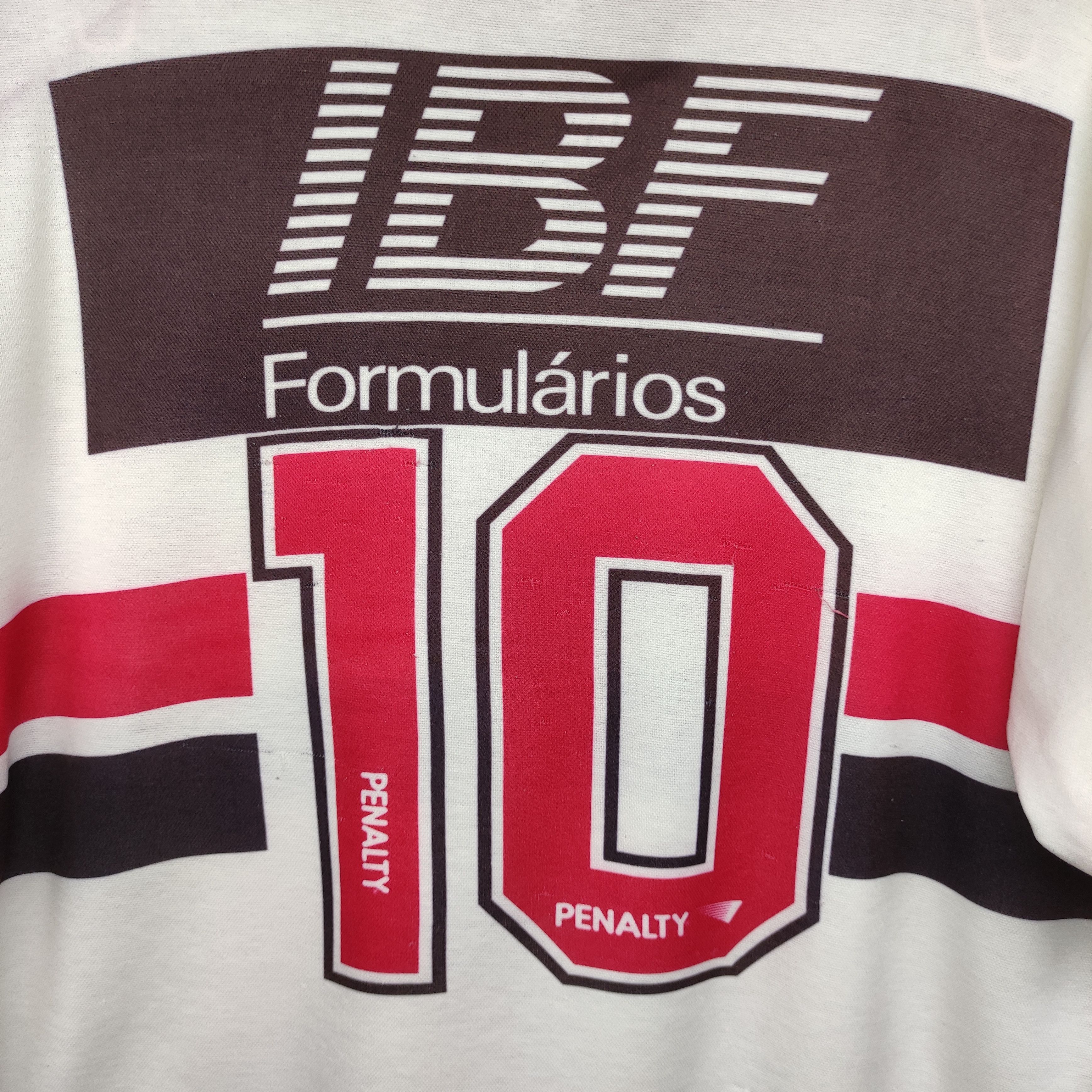 Penalty a85 Number10 Vintage Sao Paulo fc brazil 1992 jersey Size US L / EU 52-54 / 3 - 4 Thumbnail